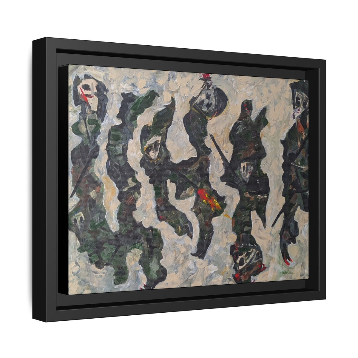 Copy of Framed  Autumn Leaves Matte Canvas Watercolor