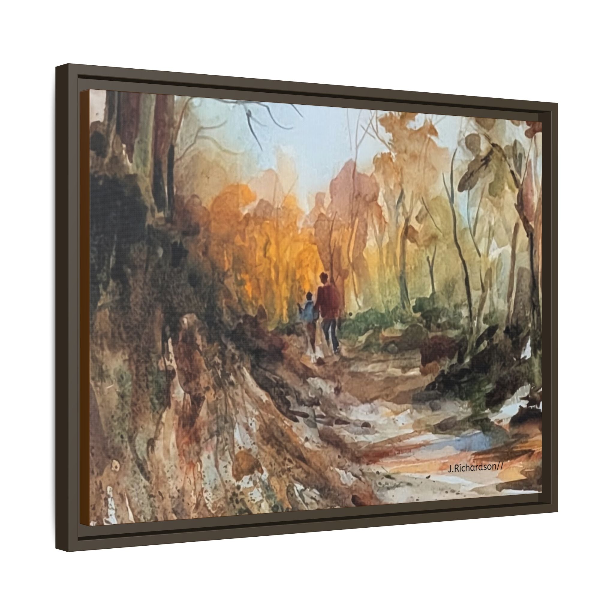 "Into the woods" by JR Framed Matte Canvas,   Multi-color frames)