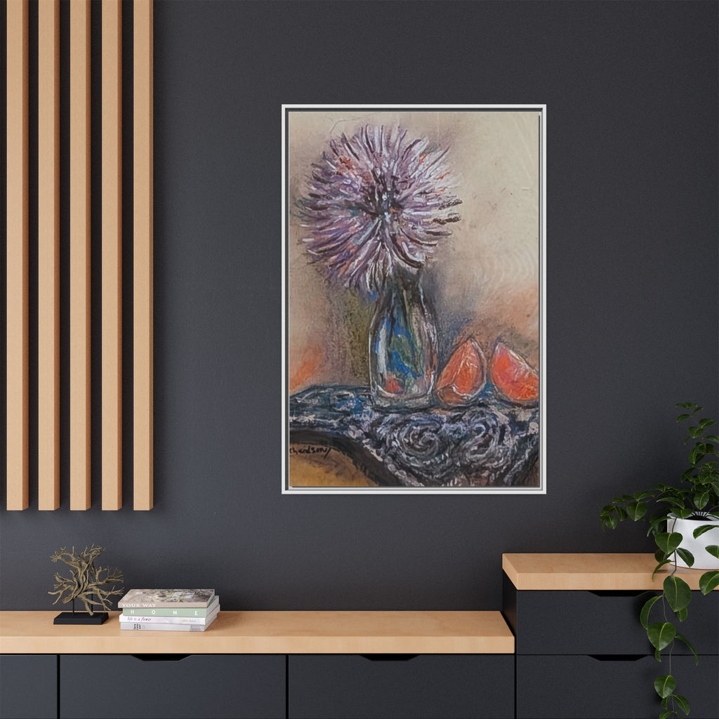 Framed Canvas Art — Purple Bloom Still Life