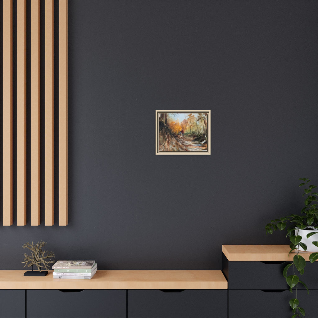 "Into the woods" by JR Framed Matte Canvas,   Multi-color frames)