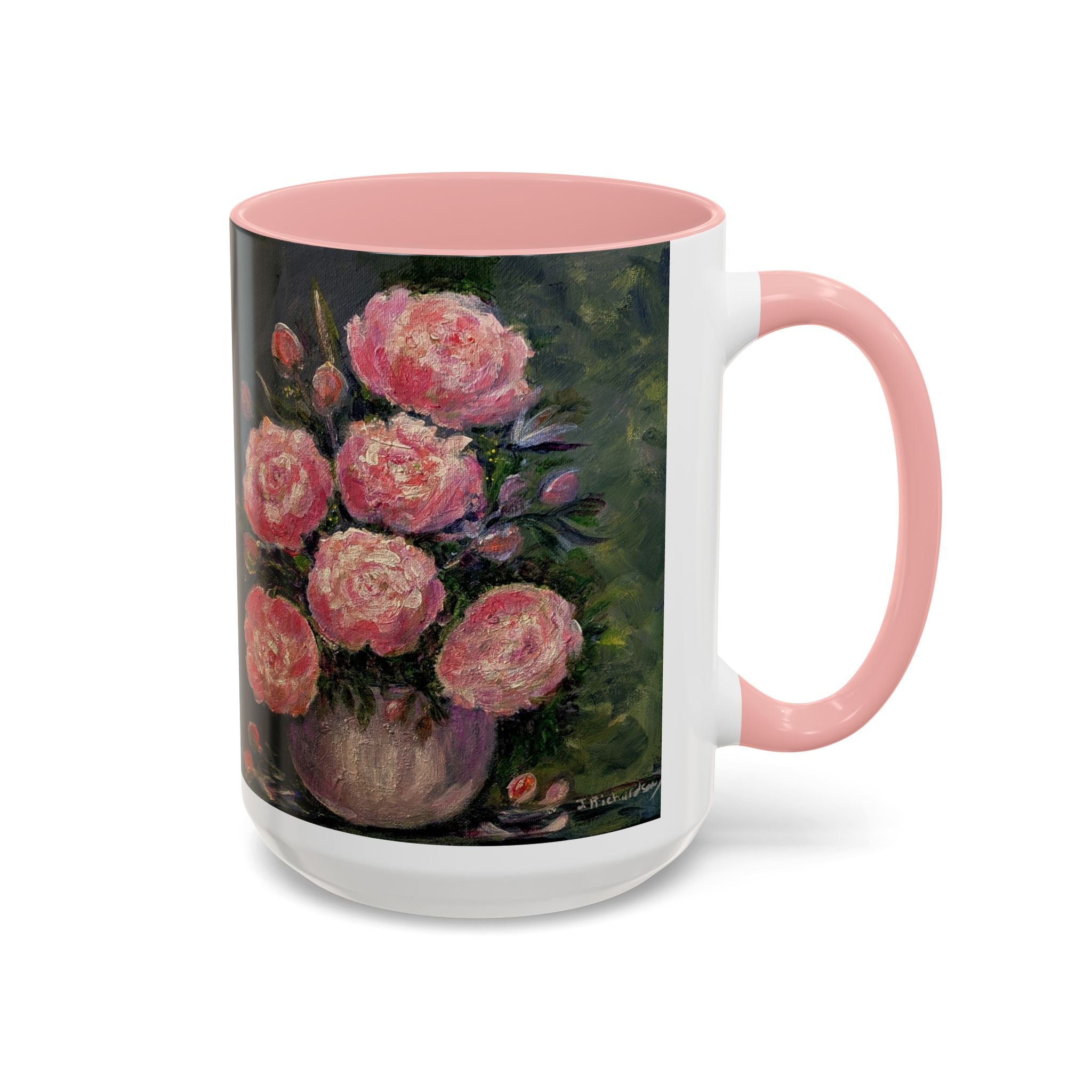 Pink Peony Bouquet Accent Coffee Mug — Chose  Interior 11/15oz