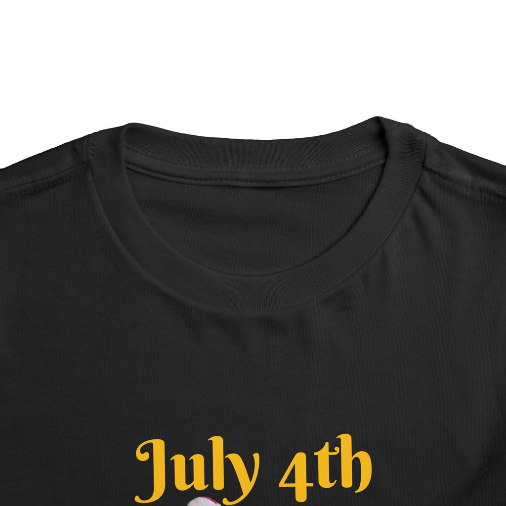 Beanie Bear July 4th Toddler Tee —2T - 5T Patriotic Bald Eagle "USA 2026" Graphic