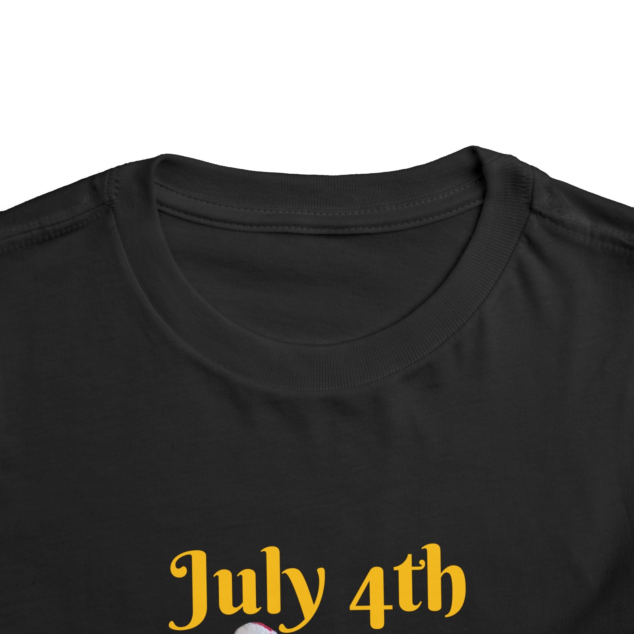 Beanie Bear July 4th Toddler Tee —2T - 5T Patriotic Bald Eagle "USA 2026" Graphic