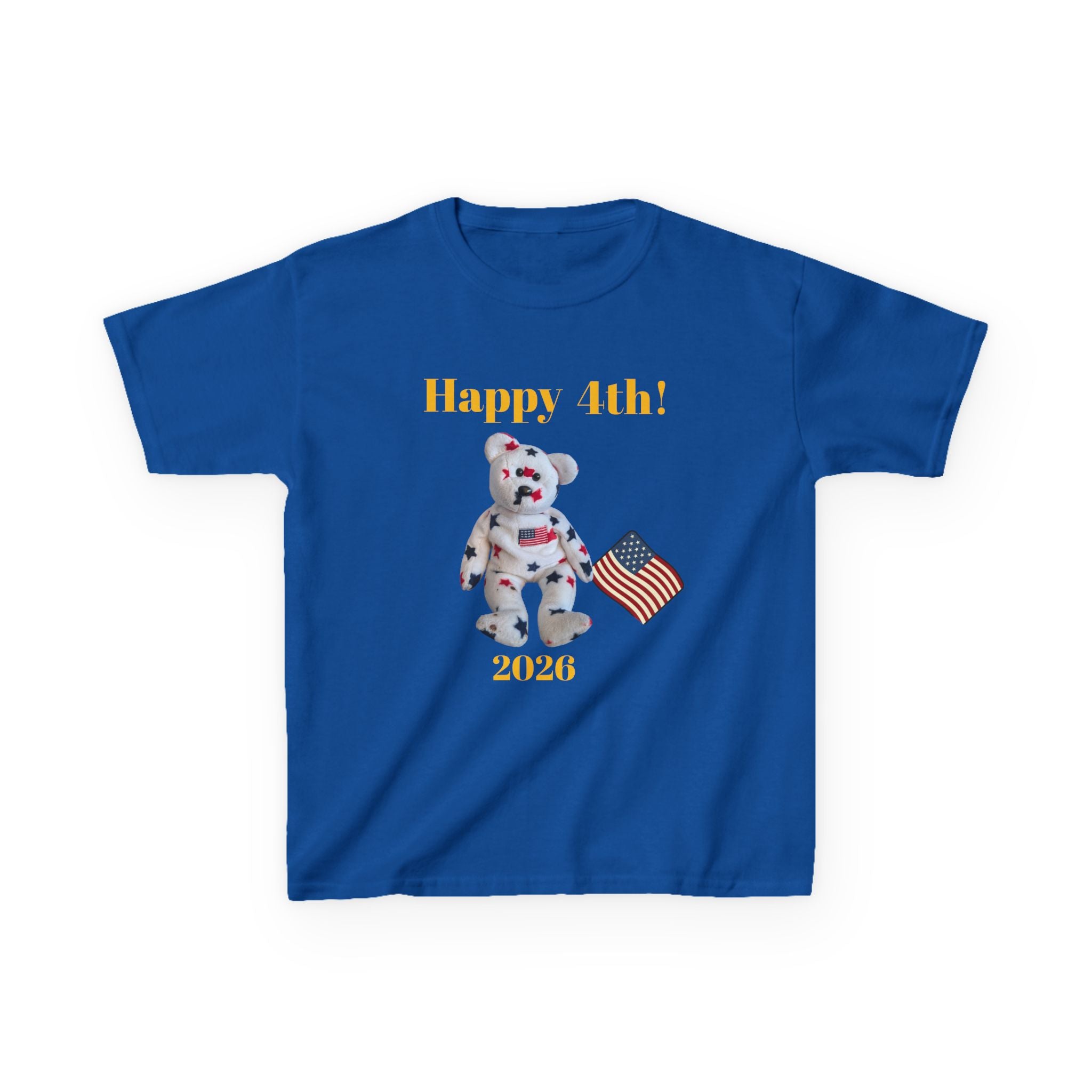 Beanie Bear July 4th Kids Heavy Cotton™XS/S/M/L/XL Tee