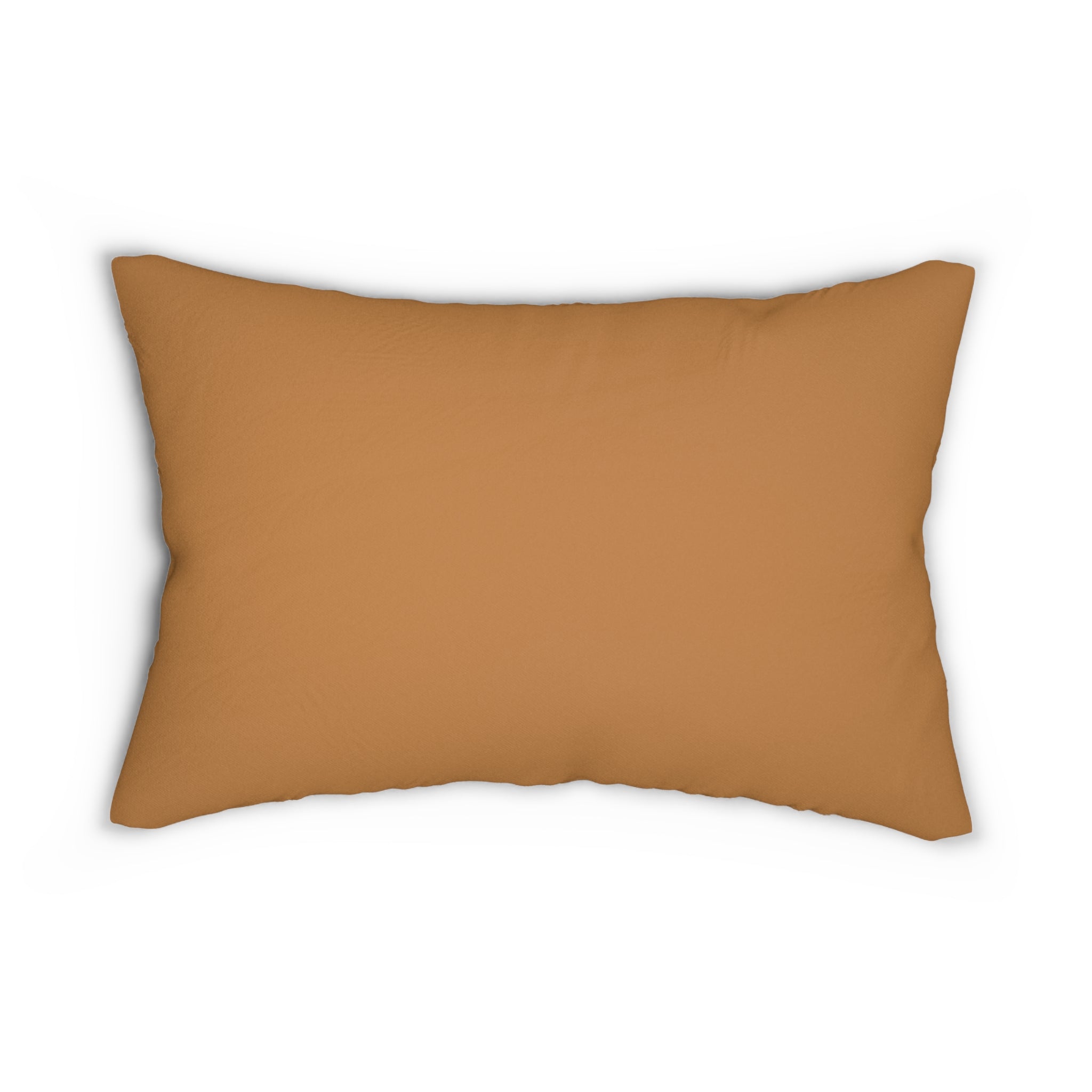 Monk Peace Walk Lumbar Pillow — Earth-Toned Folk Art Accent Cushion