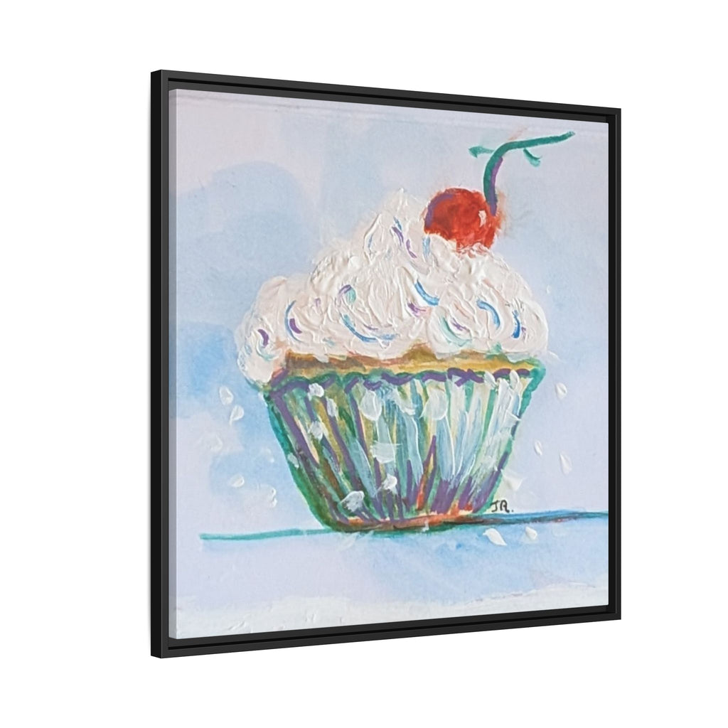 Cupcake Canvas Art Print — Framed Matte Wall Decor