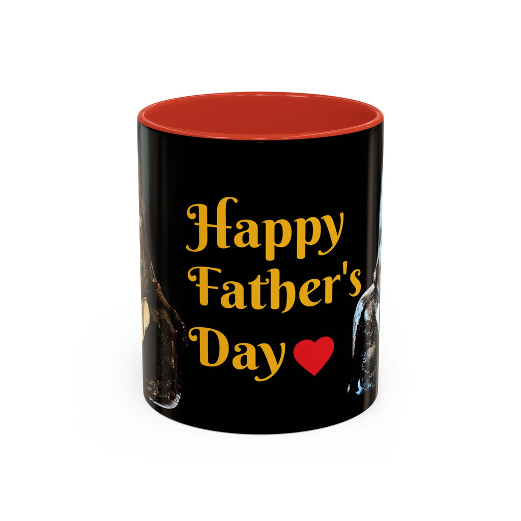 Father’s Day Coffee Mug – "Happy Father's Day" Black Accent Ceramic Mug (11/15oz)