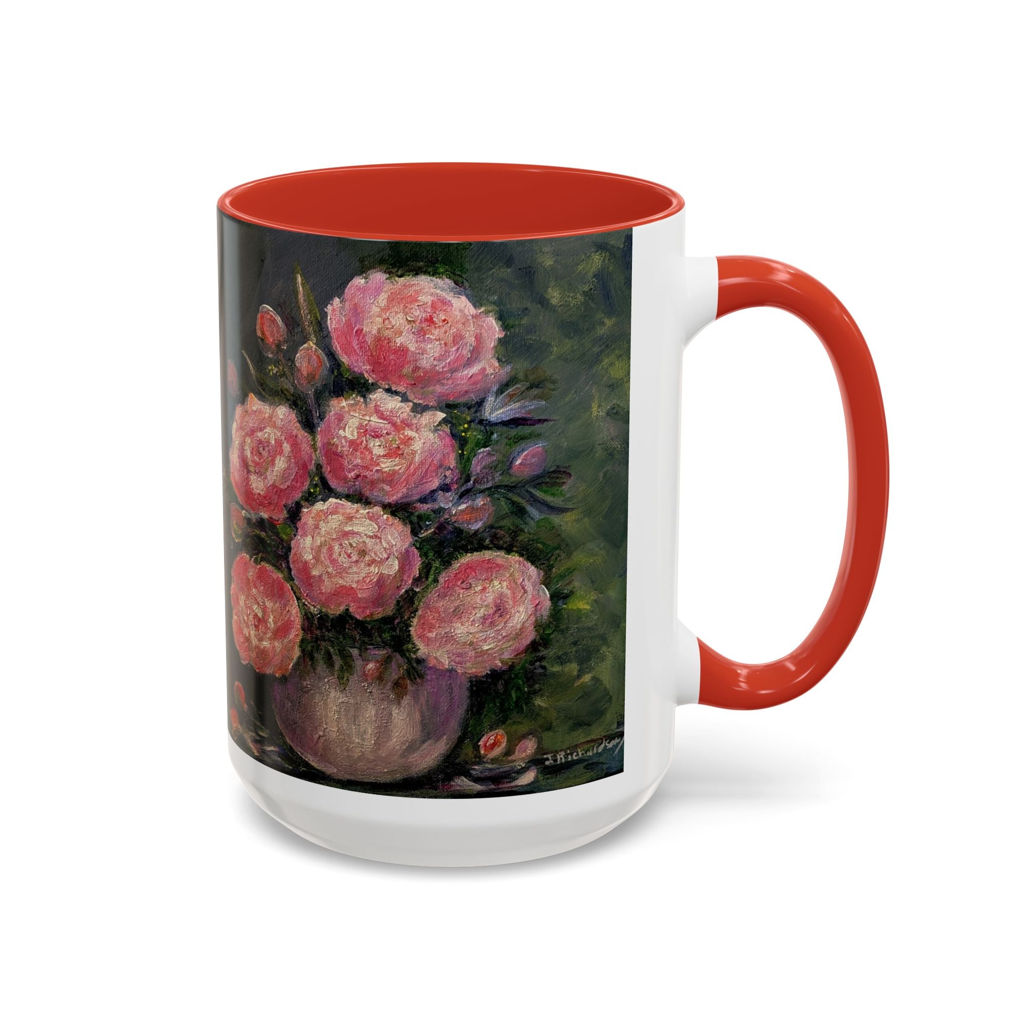 Pink Peony Bouquet Accent Coffee Mug — Chose  Interior 11/15oz