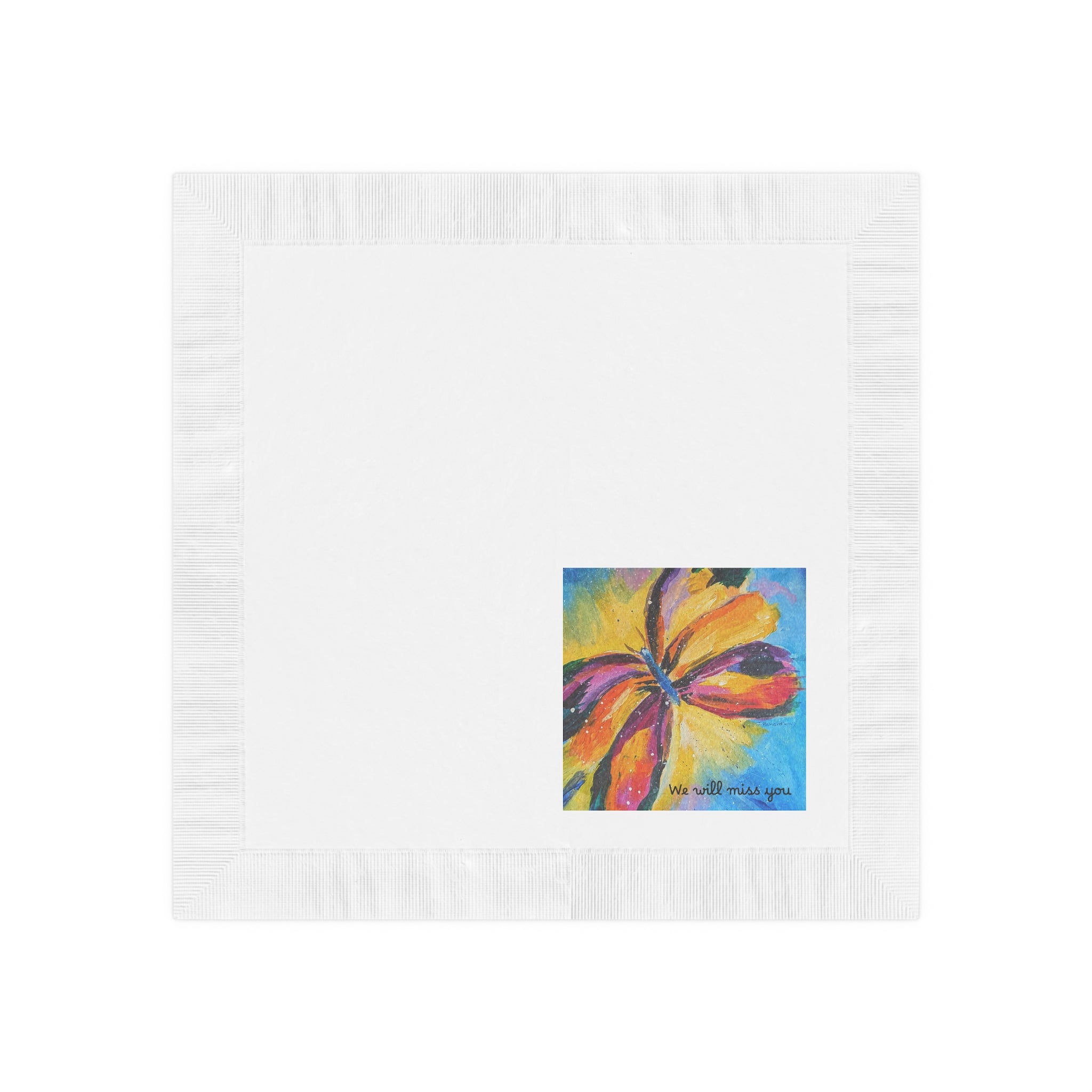 Floral Burst Cocktail Napkins — Colorful Abstract Flower Design