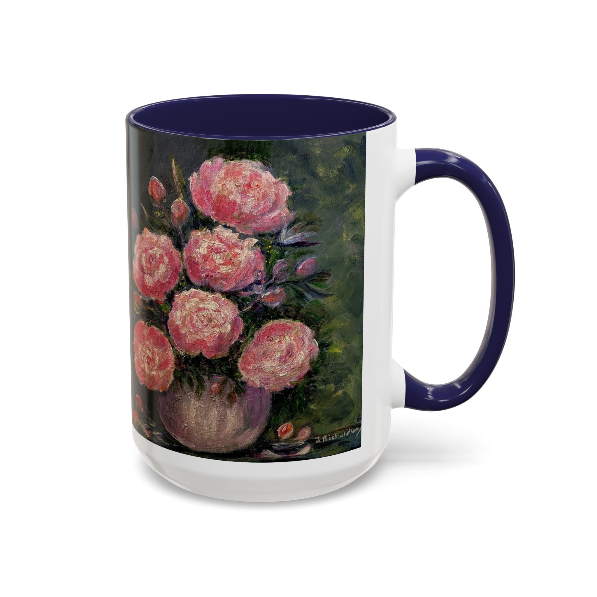 Pink Peony Bouquet Accent Coffee Mug — Chose  Interior 11/15oz