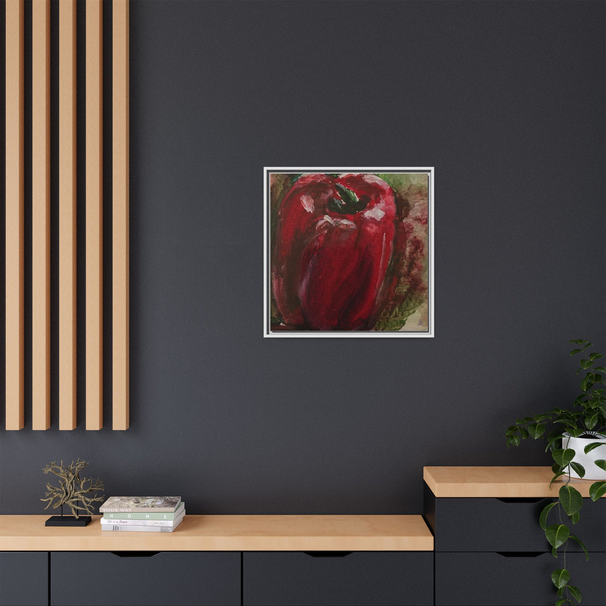 Red Bell Pepper Painting Matte Canvas