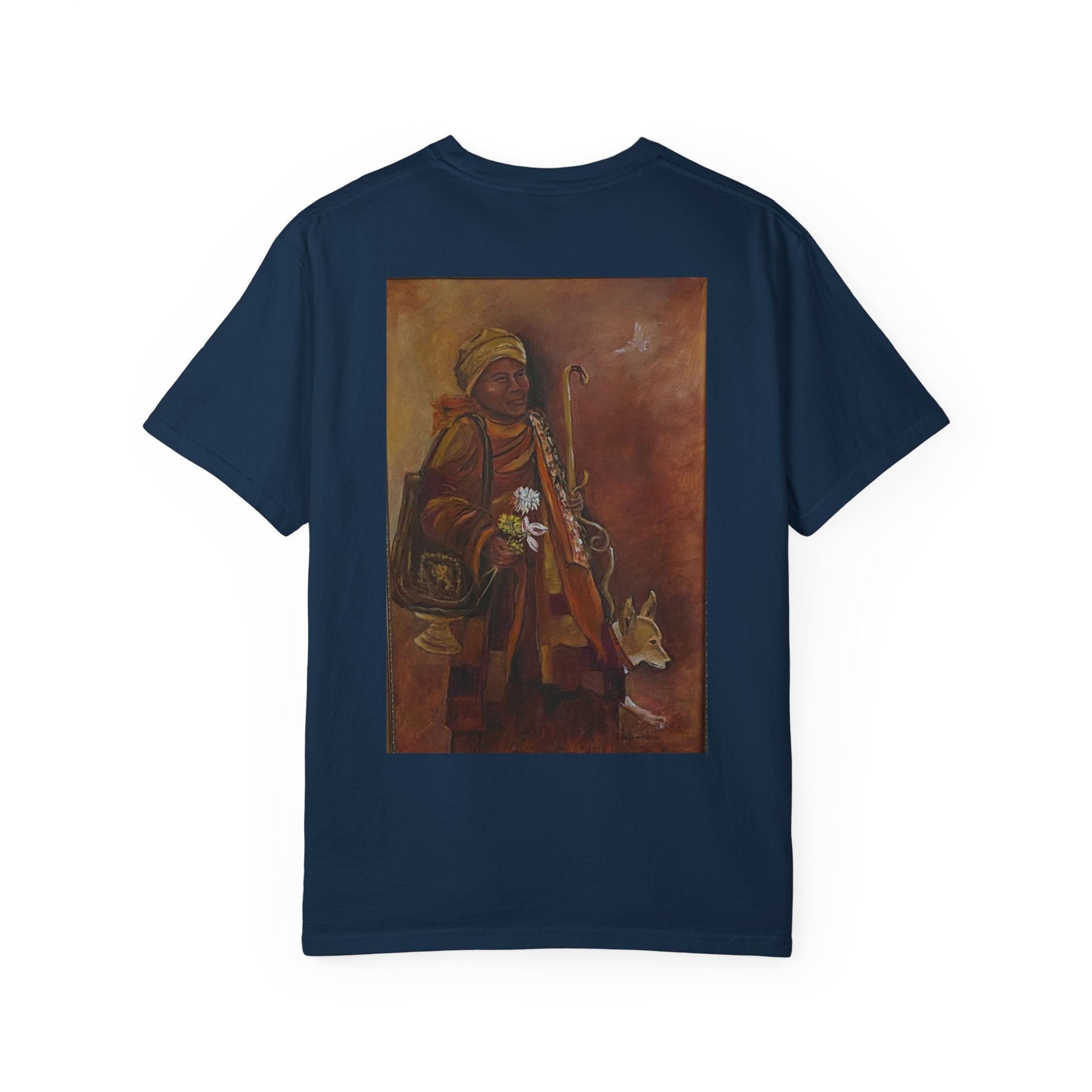 "Walk for Peace," Back design, Unisex Garment-Dyed T-shirt