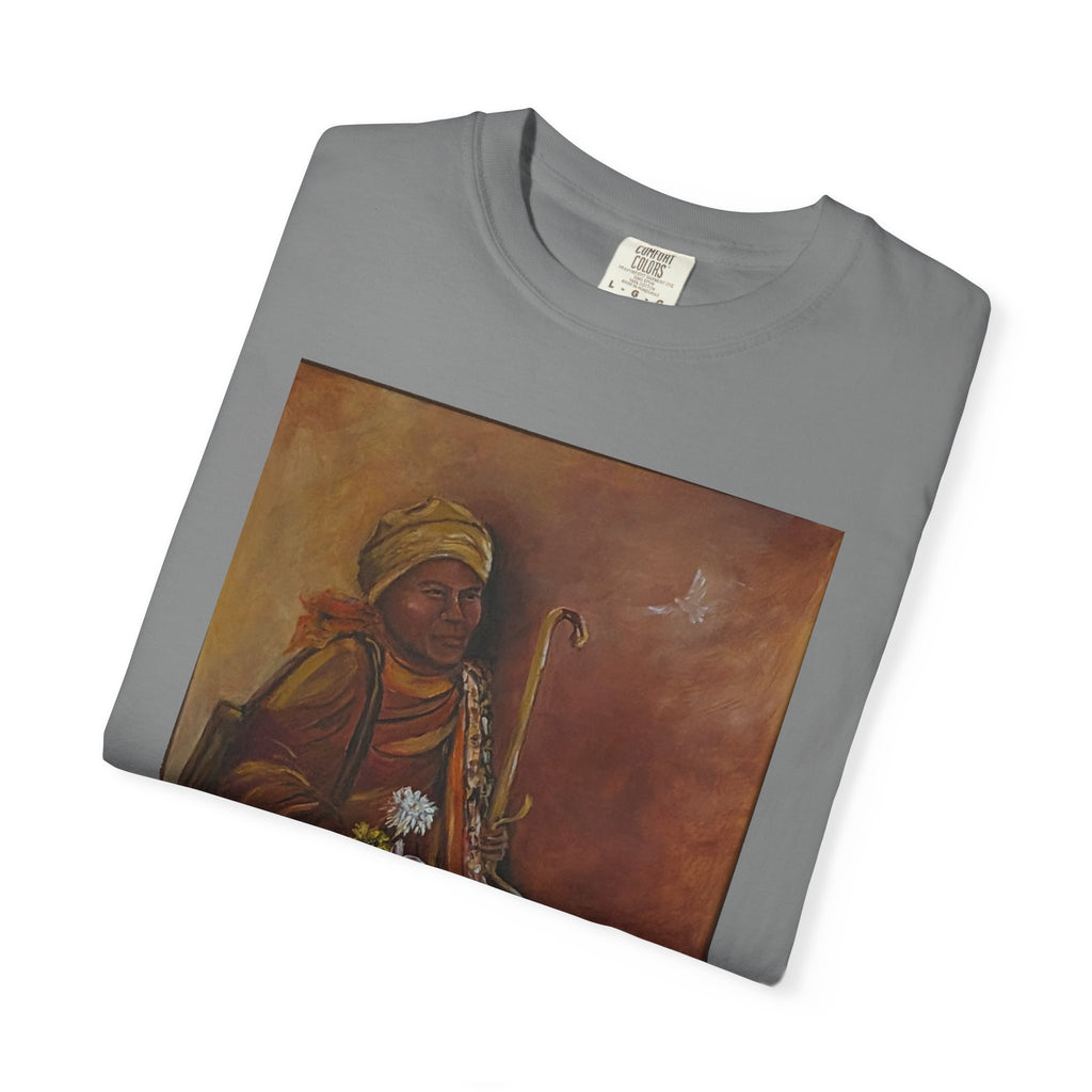 "Walk for Peace" front design,  Unisex, Garment-Dyed T-shirt