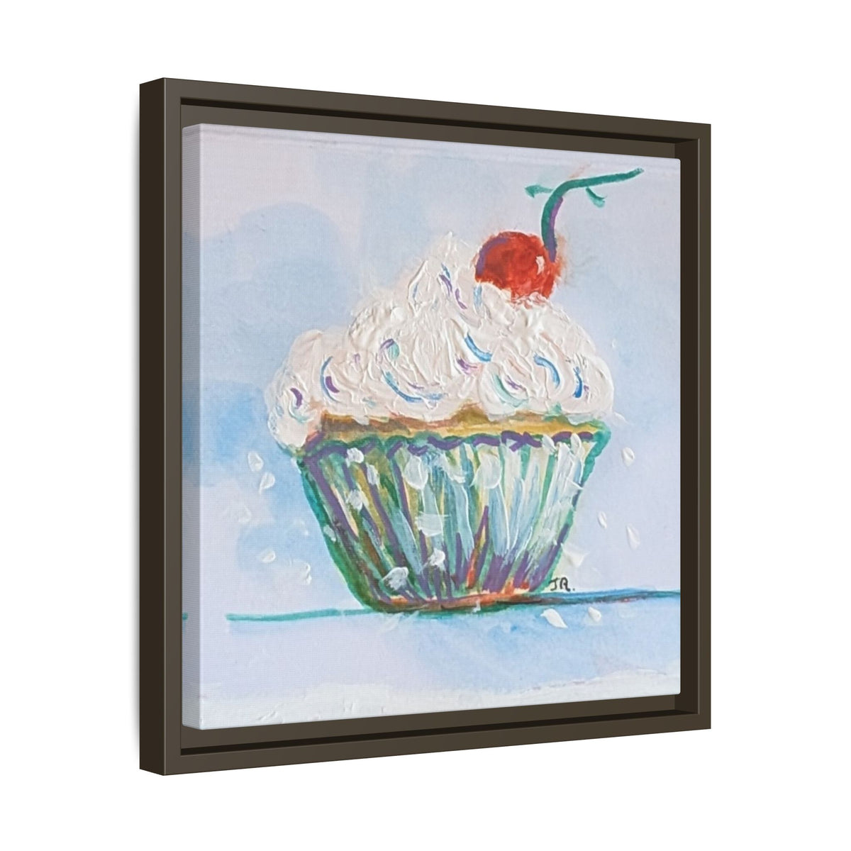 Cupcake Canvas Art Print — Framed Matte Wall Decor