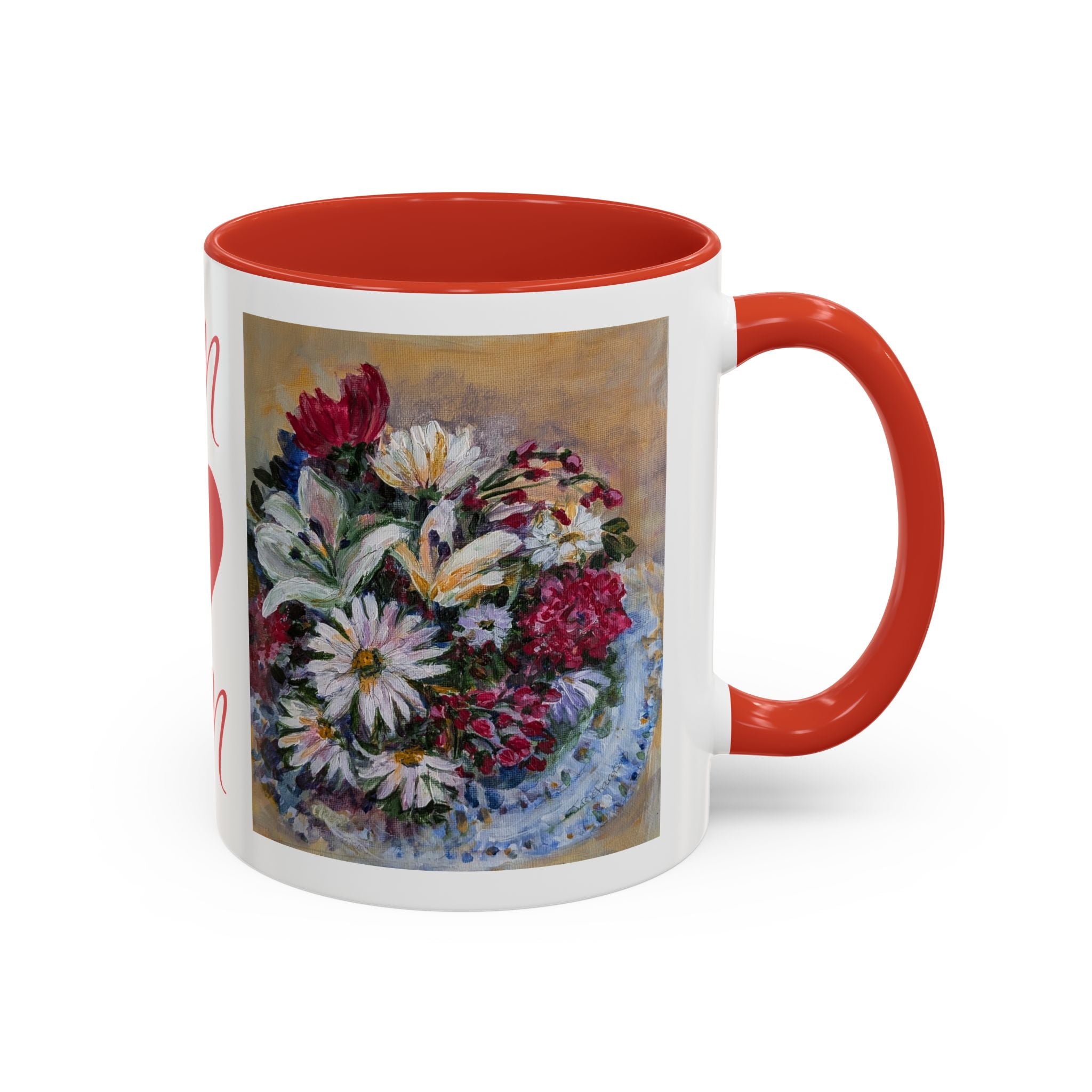 MOM Floral Bouquet Accent Coffee Mug — Chose  Interior 11/15oz