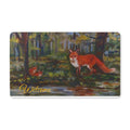 Fox Forest Doormat — Polyester Welcome Mat with Rustic Woodland Fox Design
