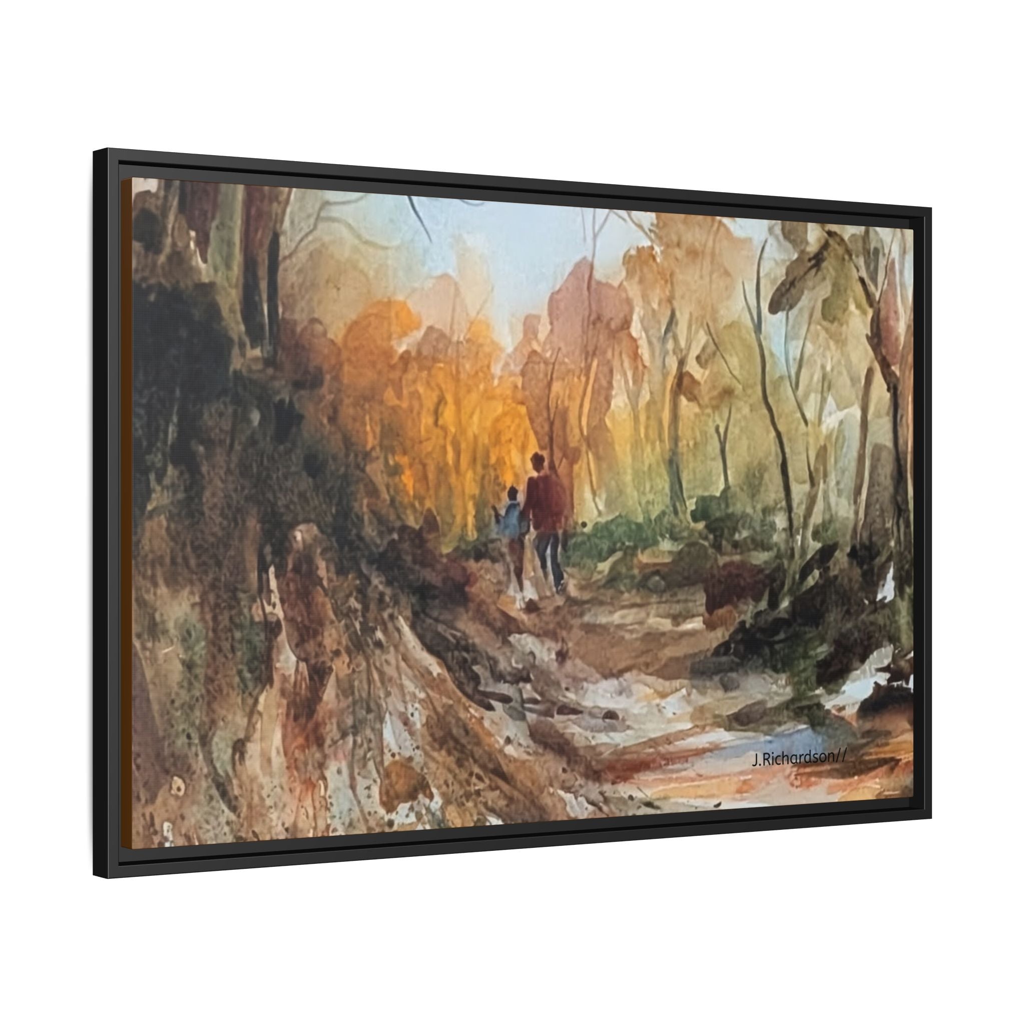 "Into the woods" by JR Framed Matte Canvas,   Multi-color frames)