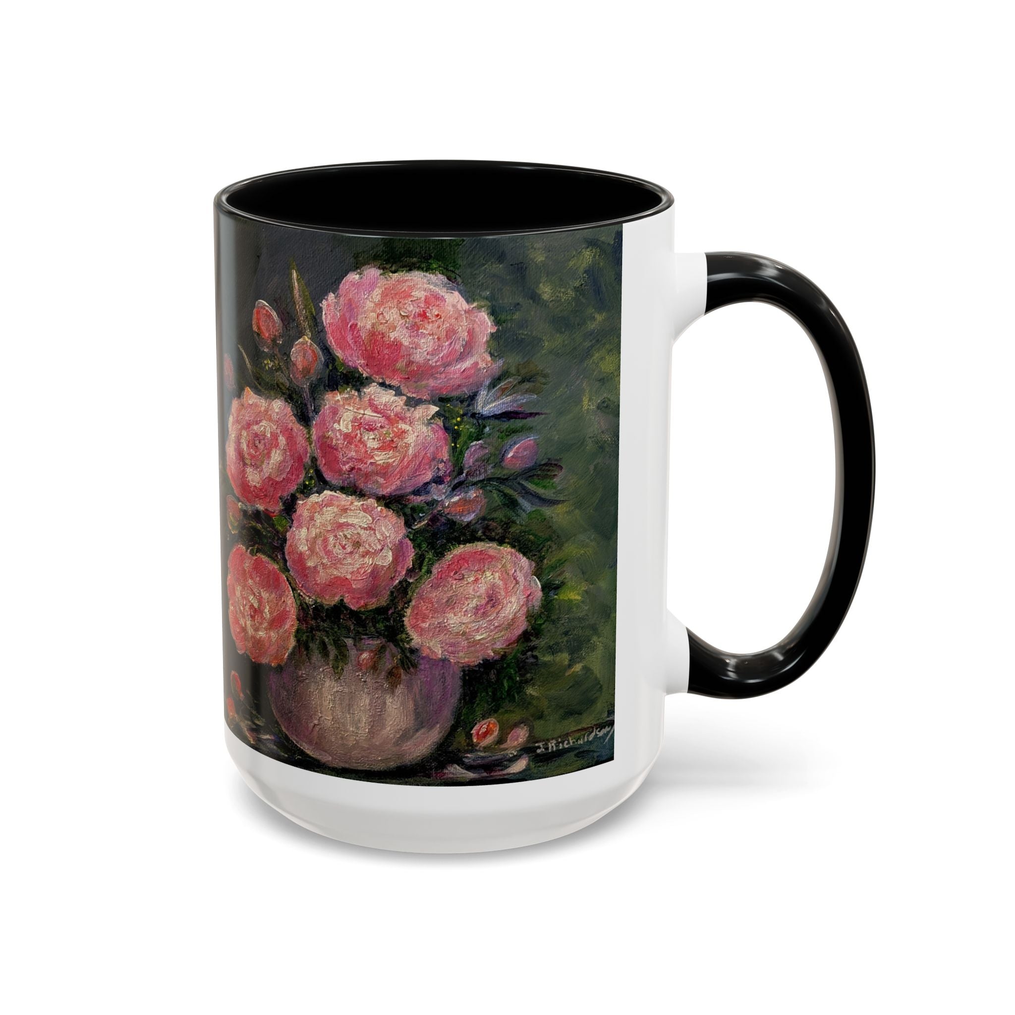 Pink Peony Bouquet Accent Coffee Mug — Chose  Interior 11/15oz