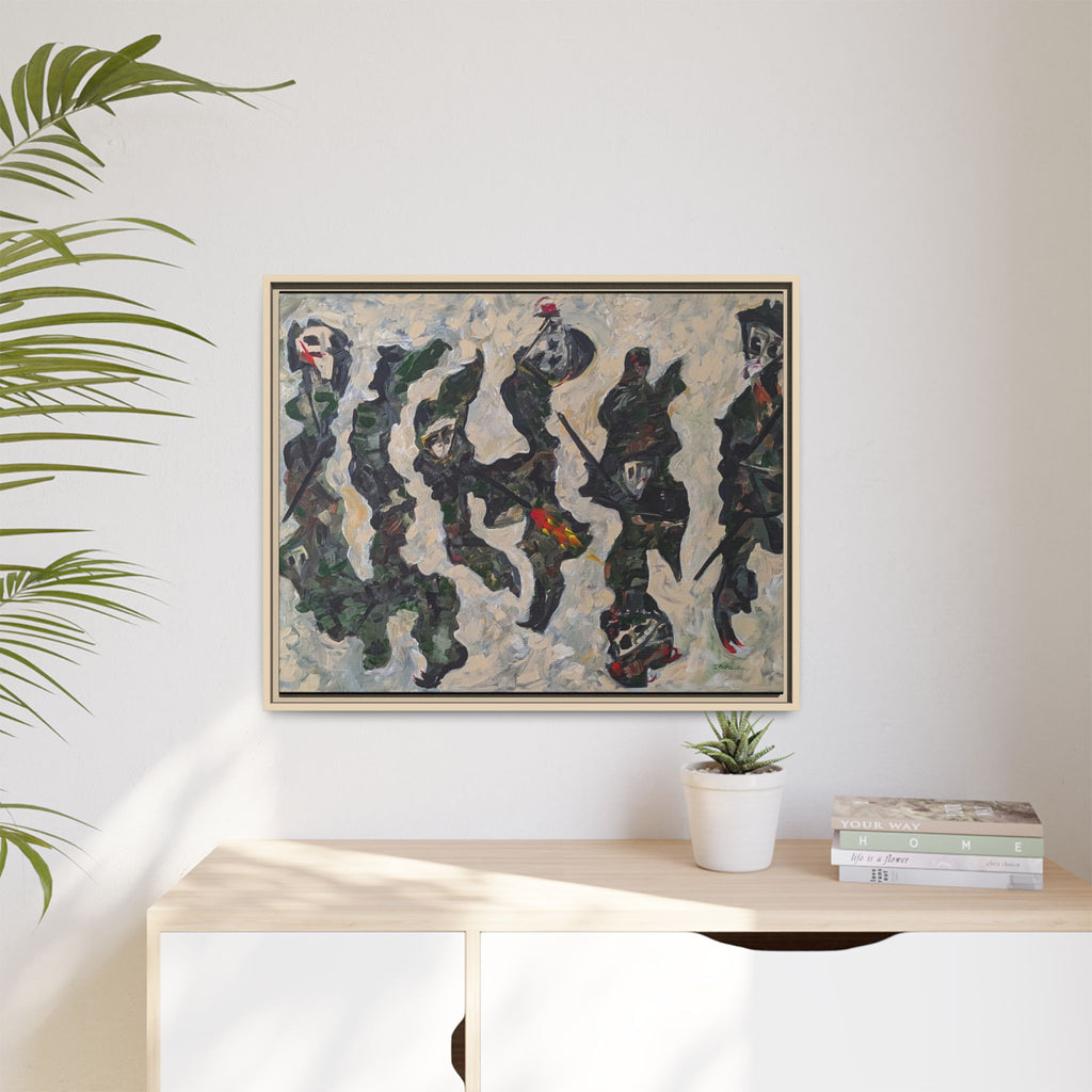 Copy of Framed  Autumn Leaves Matte Canvas Watercolor