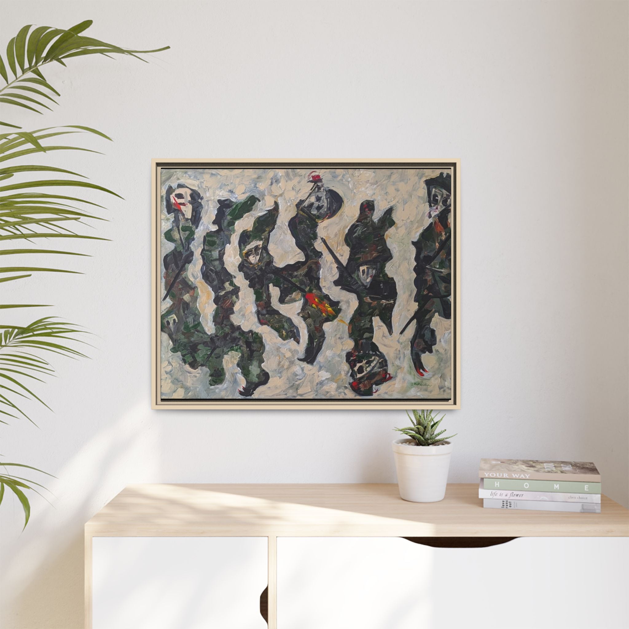 Copy of Framed  Autumn Leaves Matte Canvas Watercolor