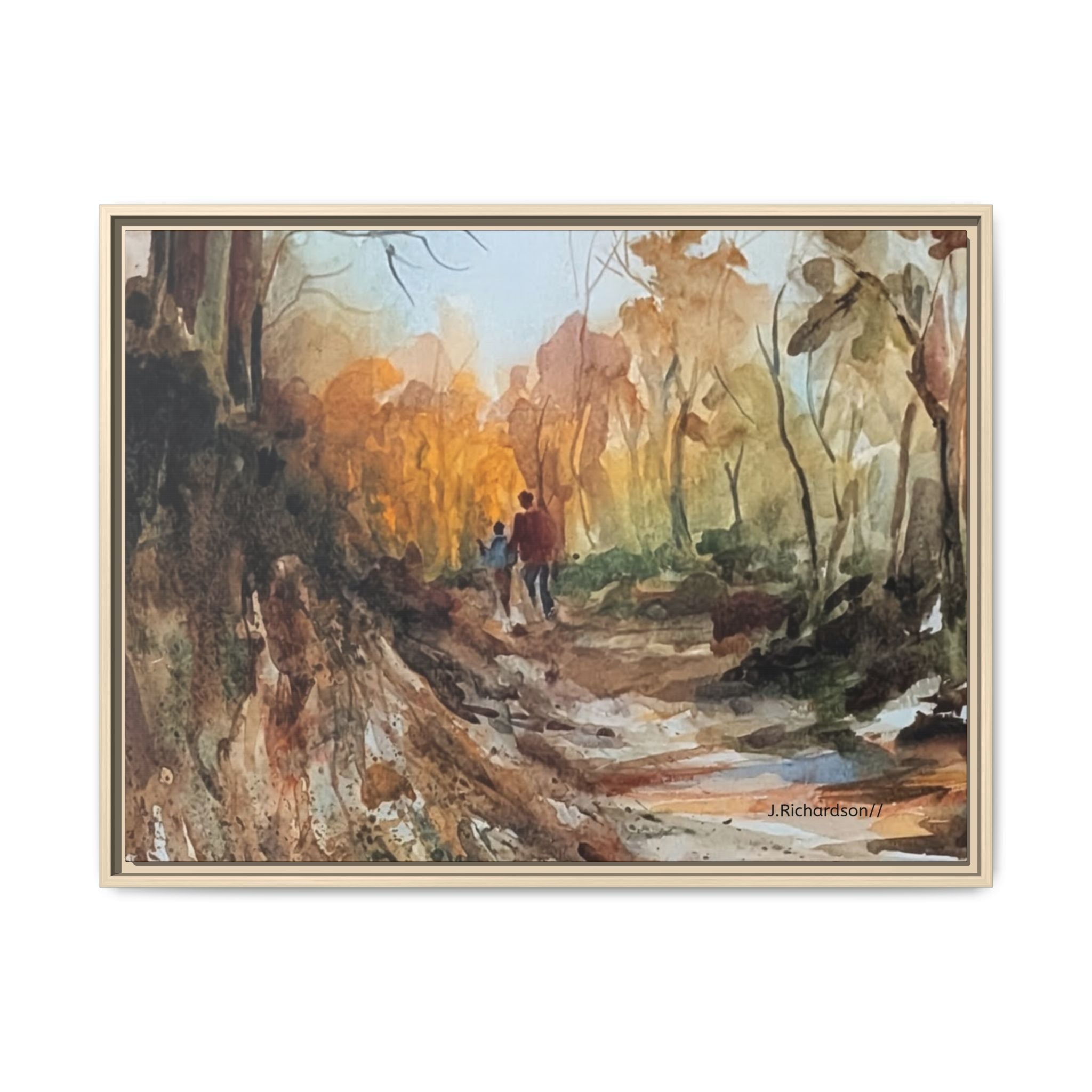 "Into the woods" by JR Framed Matte Canvas,   Multi-color frames)