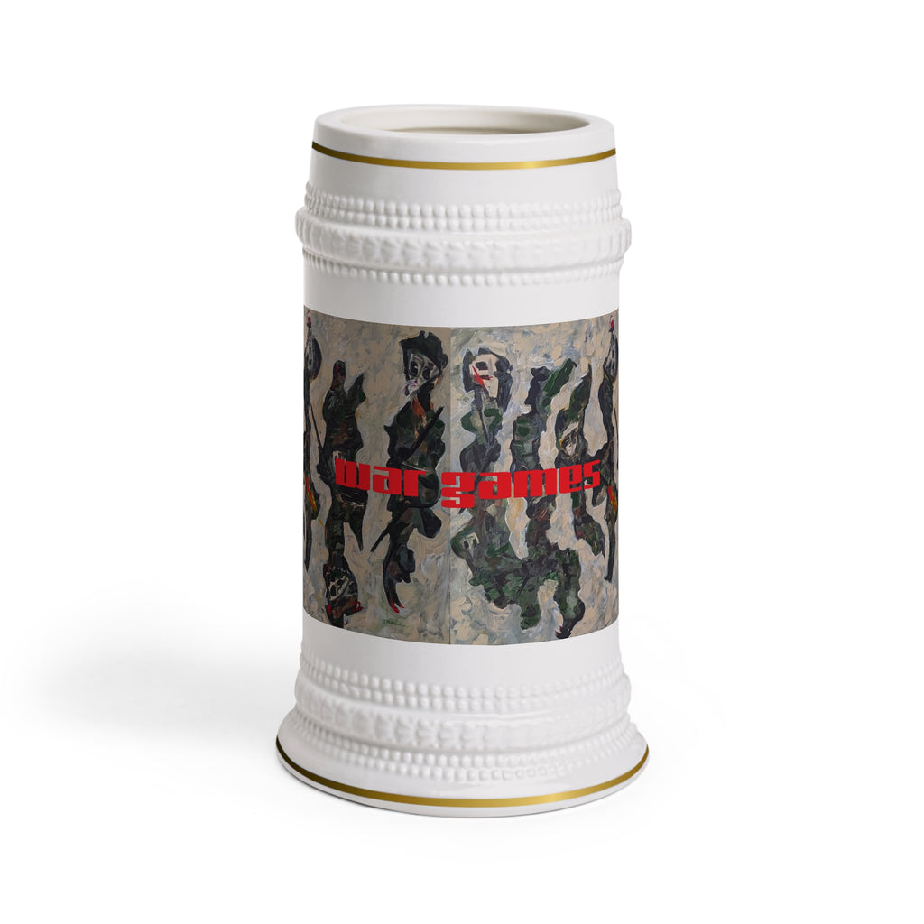 War Games, printed Beer Stein, back design, Frt. Logo