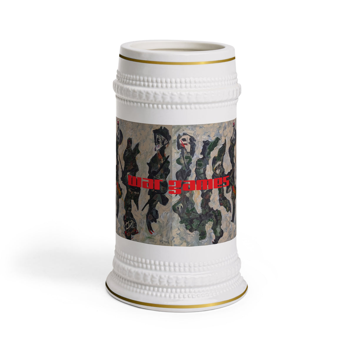 War Games, printed Beer Stein, back design, Frt. Logo