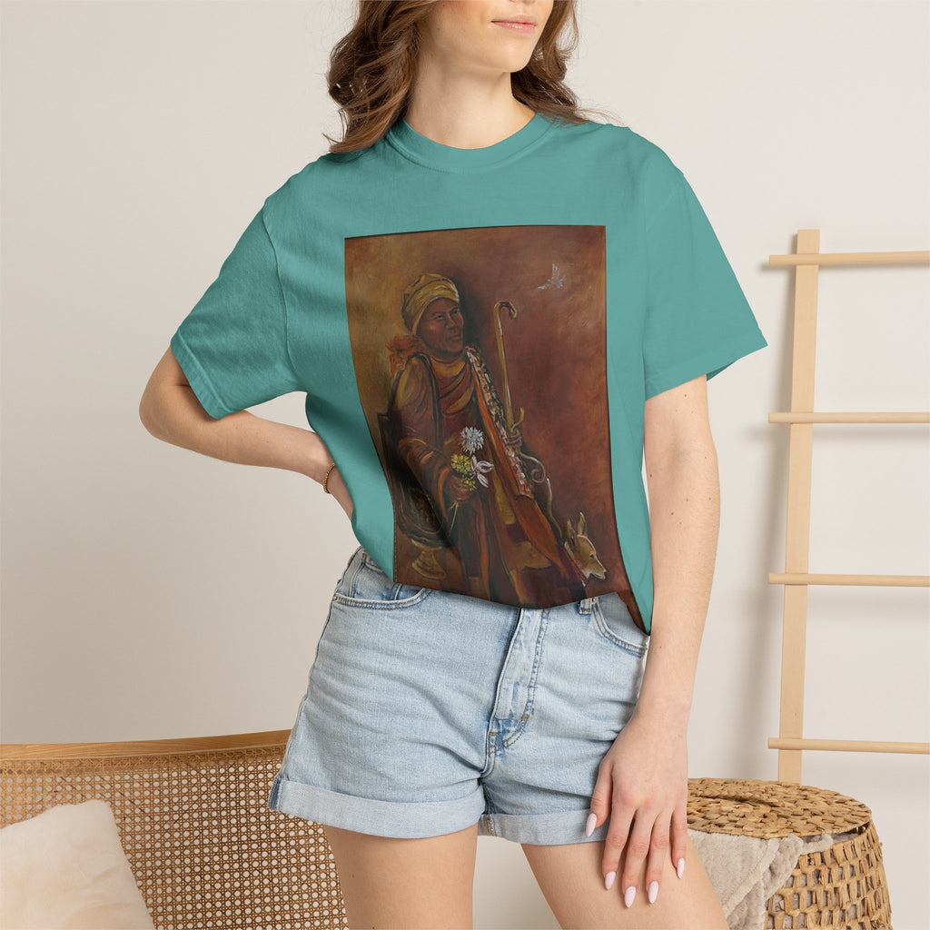 "Walk for Peace" front design,  Unisex, Garment-Dyed T-shirt