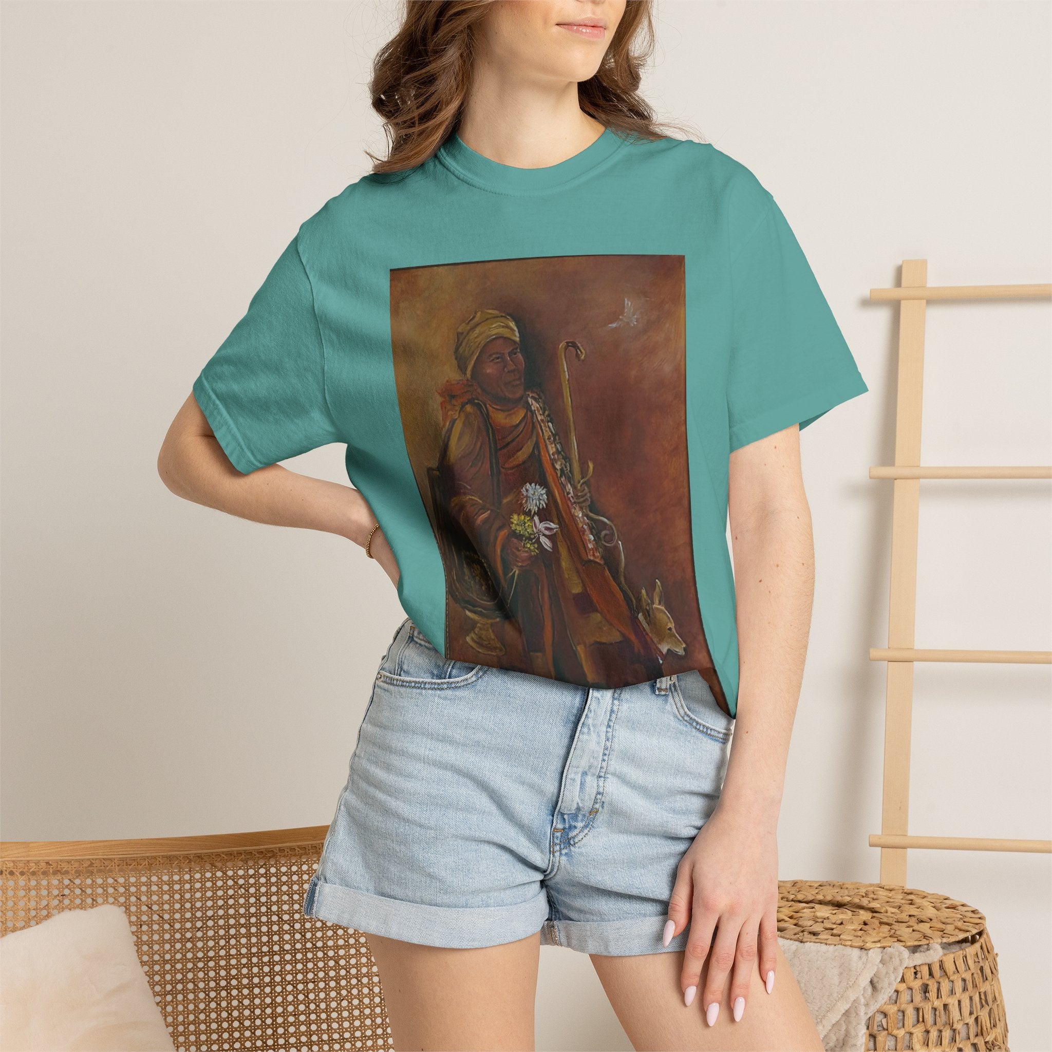 "Walk for Peace" front design,  Unisex, Garment-Dyed T-shirt