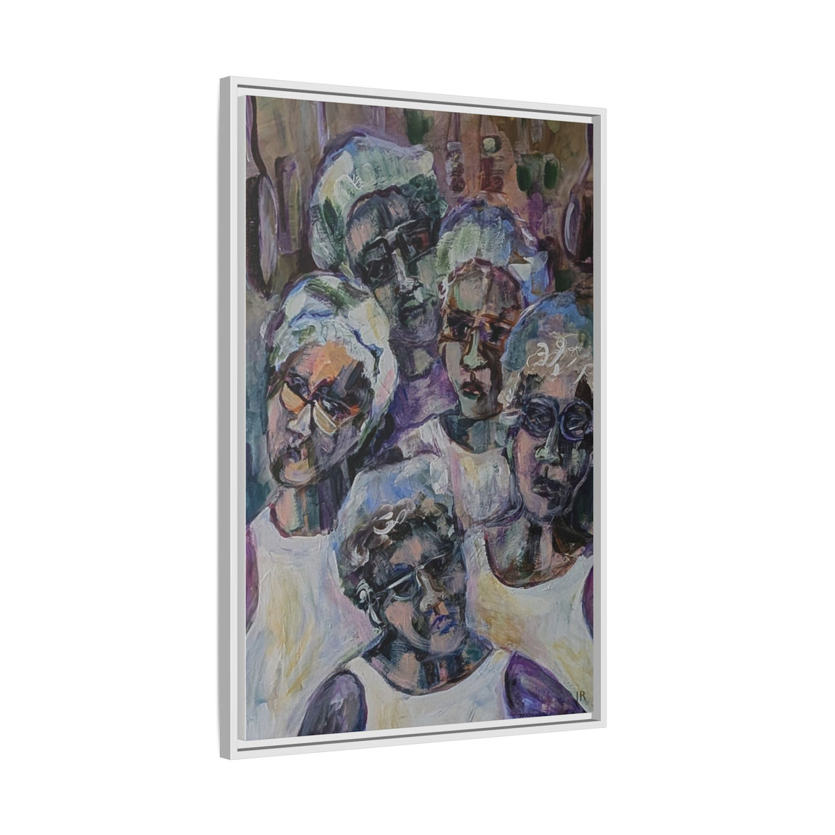 Copy of Framed Matte Canvas Print — Tropical Market Woman Watercolor Art