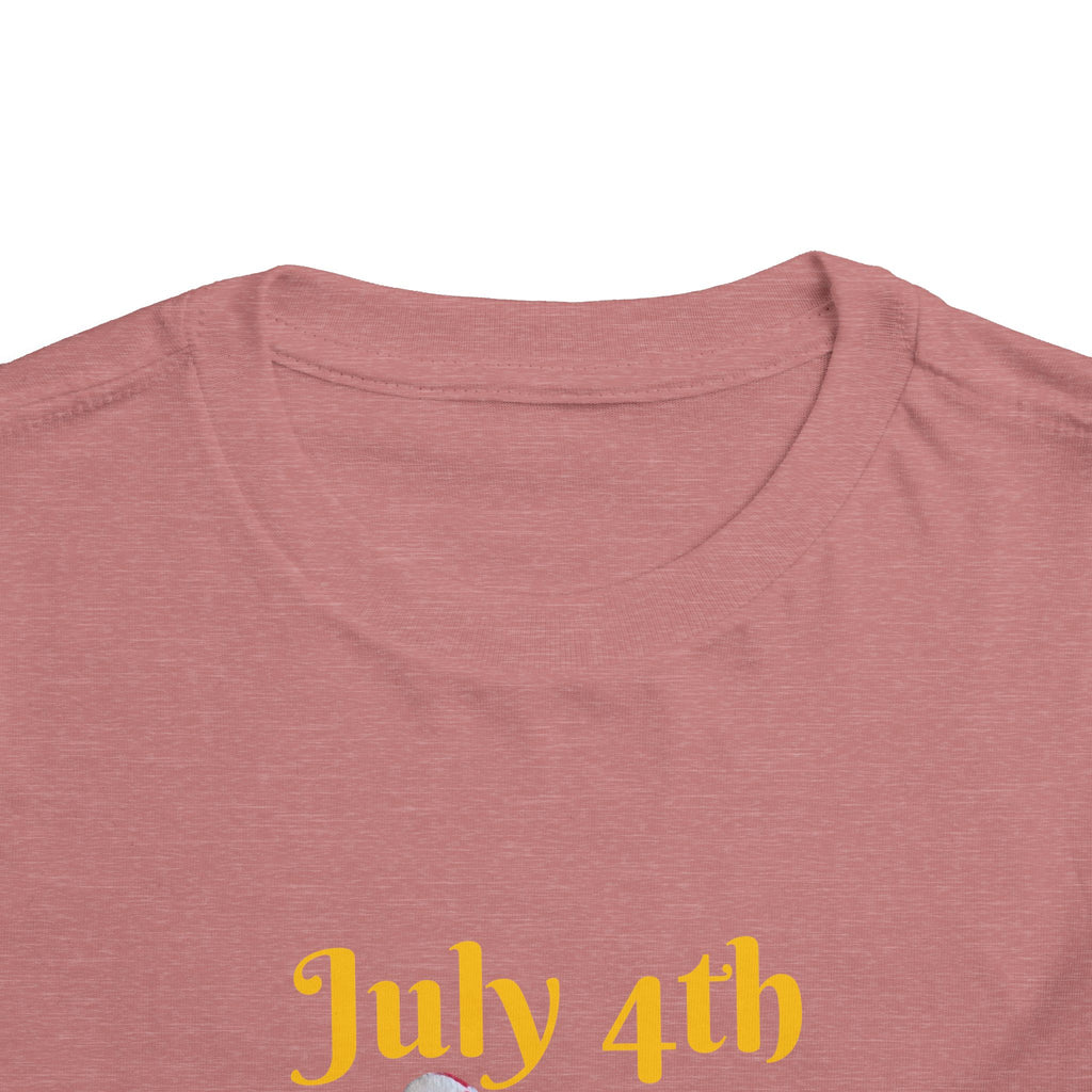 Beanie Bear July 4th Toddler Tee —2T - 5T Patriotic Bald Eagle "USA 2026" Graphic