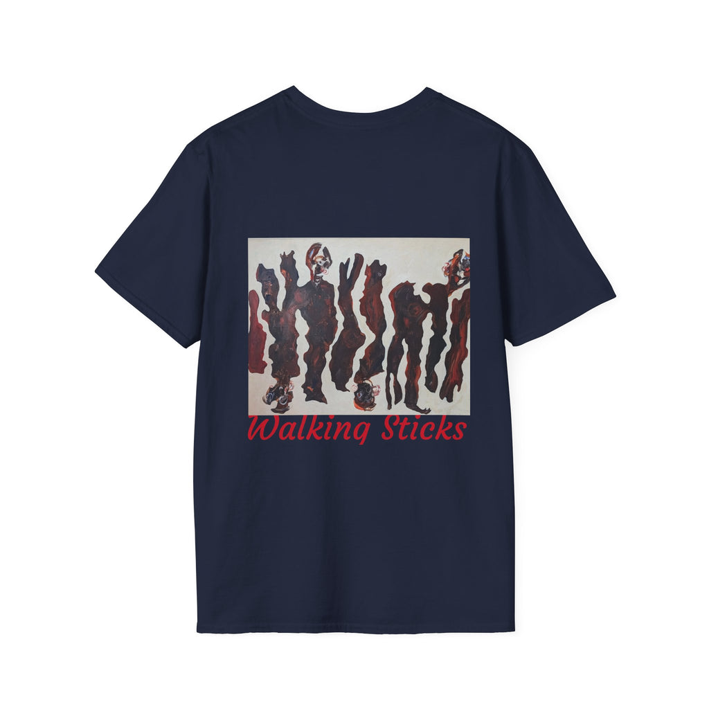 Abstract war figures Unisex TShirt 2sided chest logo & back design