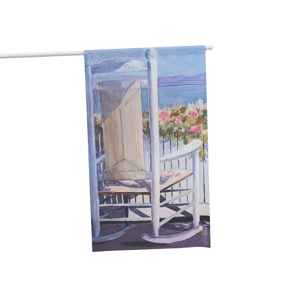 Relax in the Rocking Chair on deck House Banner - Outdoor/Indoor Decorative house Flag/banner
