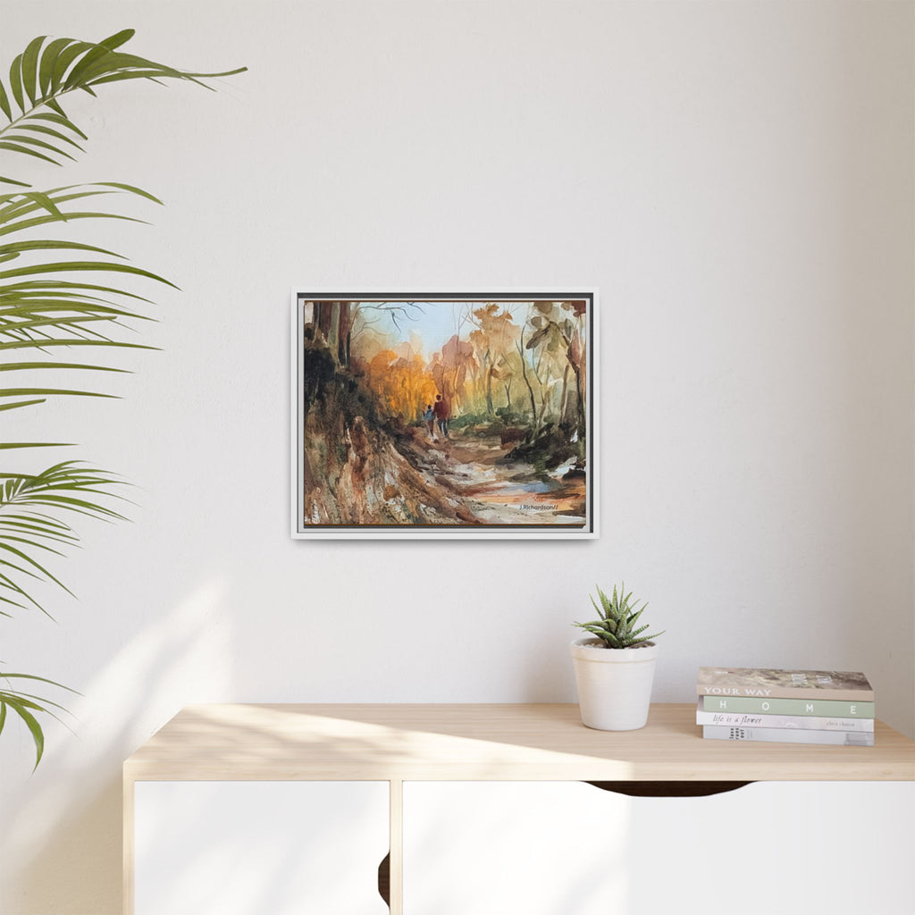 "Into the woods" by JR Framed Matte Canvas,   Multi-color frames)