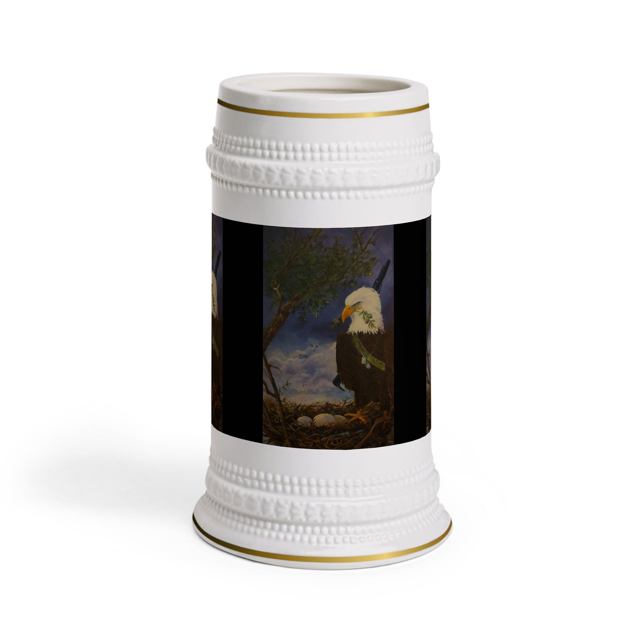 Bald Eagle Nesting Scene Beer Stein