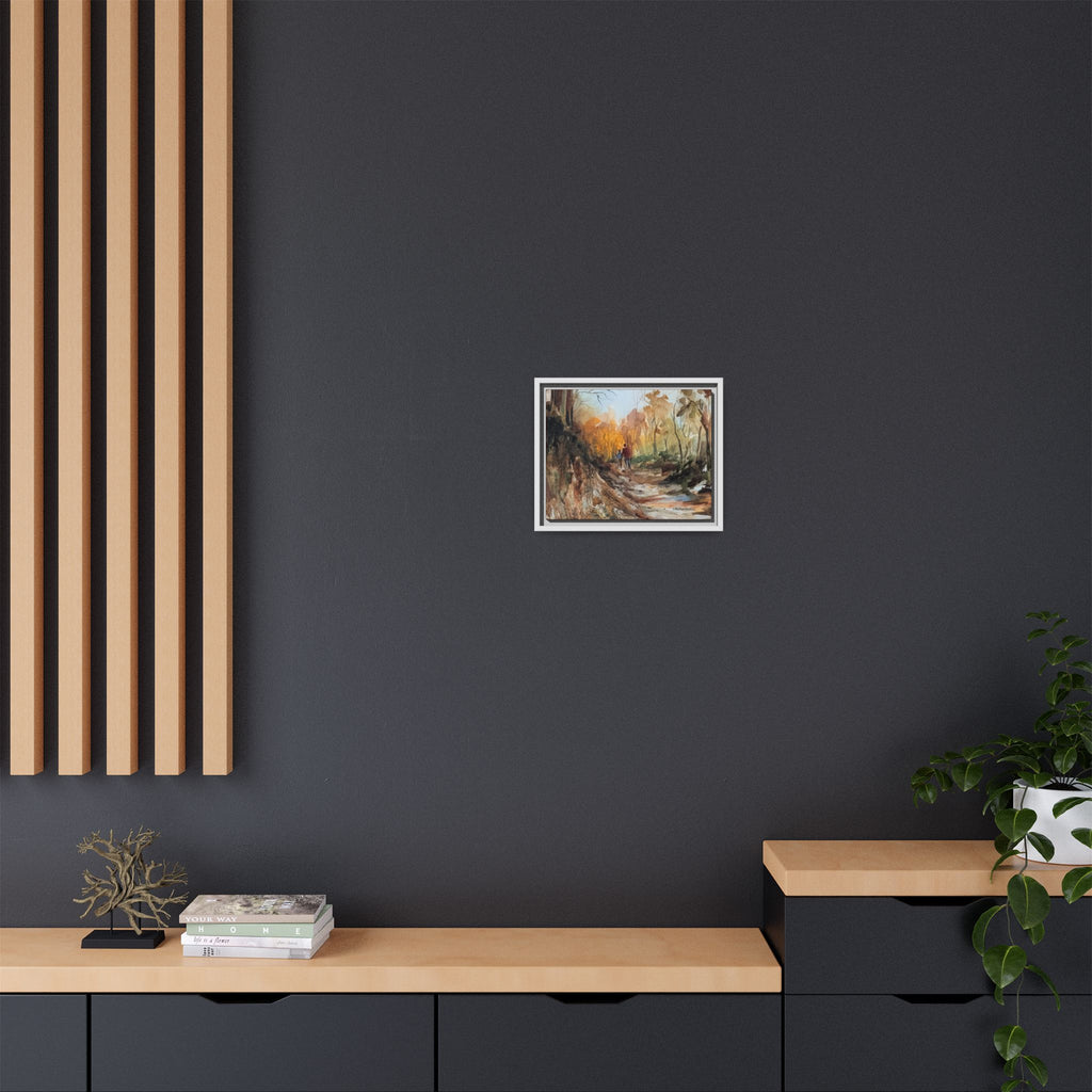 "Into the woods" by JR Framed Matte Canvas,   Multi-color frames)