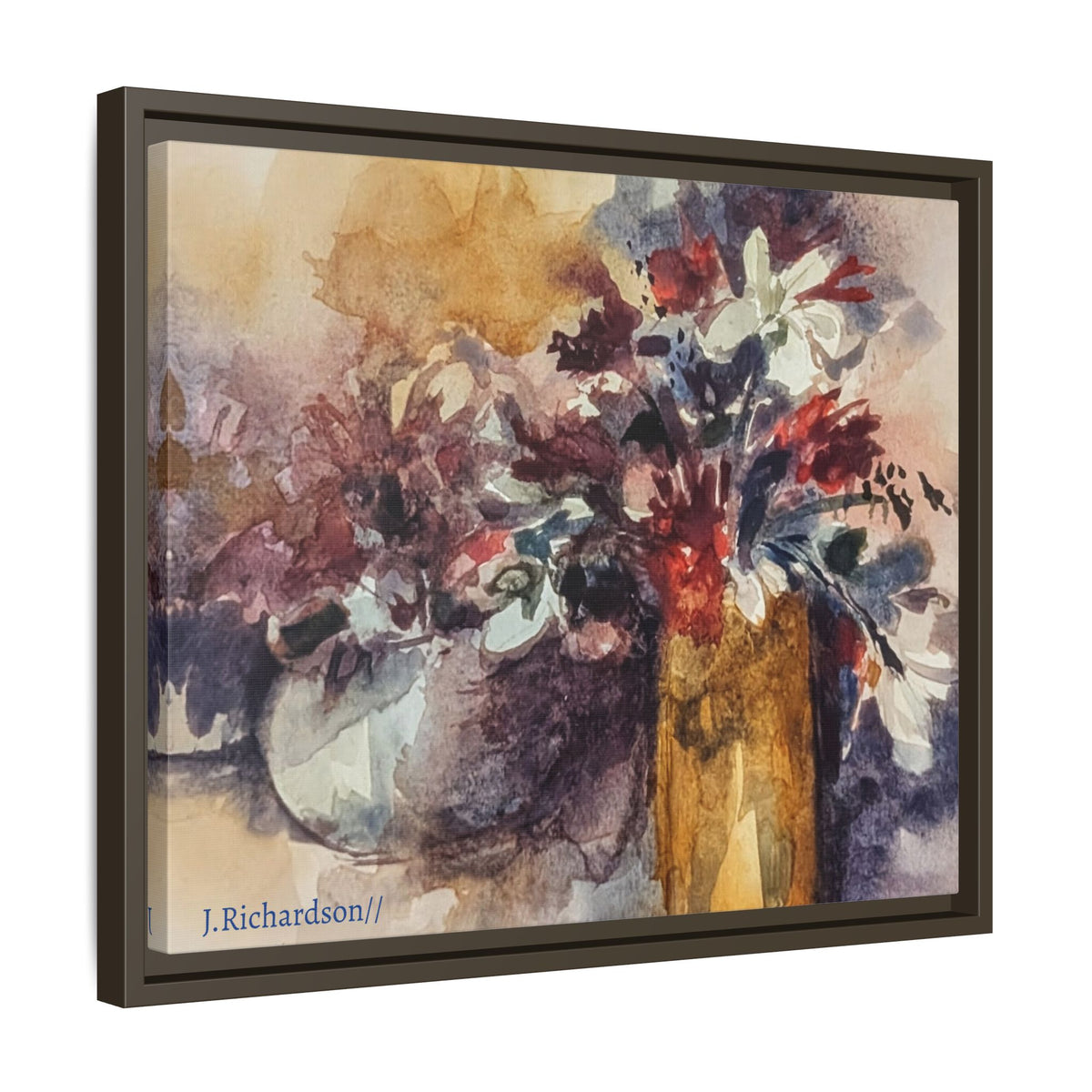 Floral still life Framed Matte Canvas Wall Art