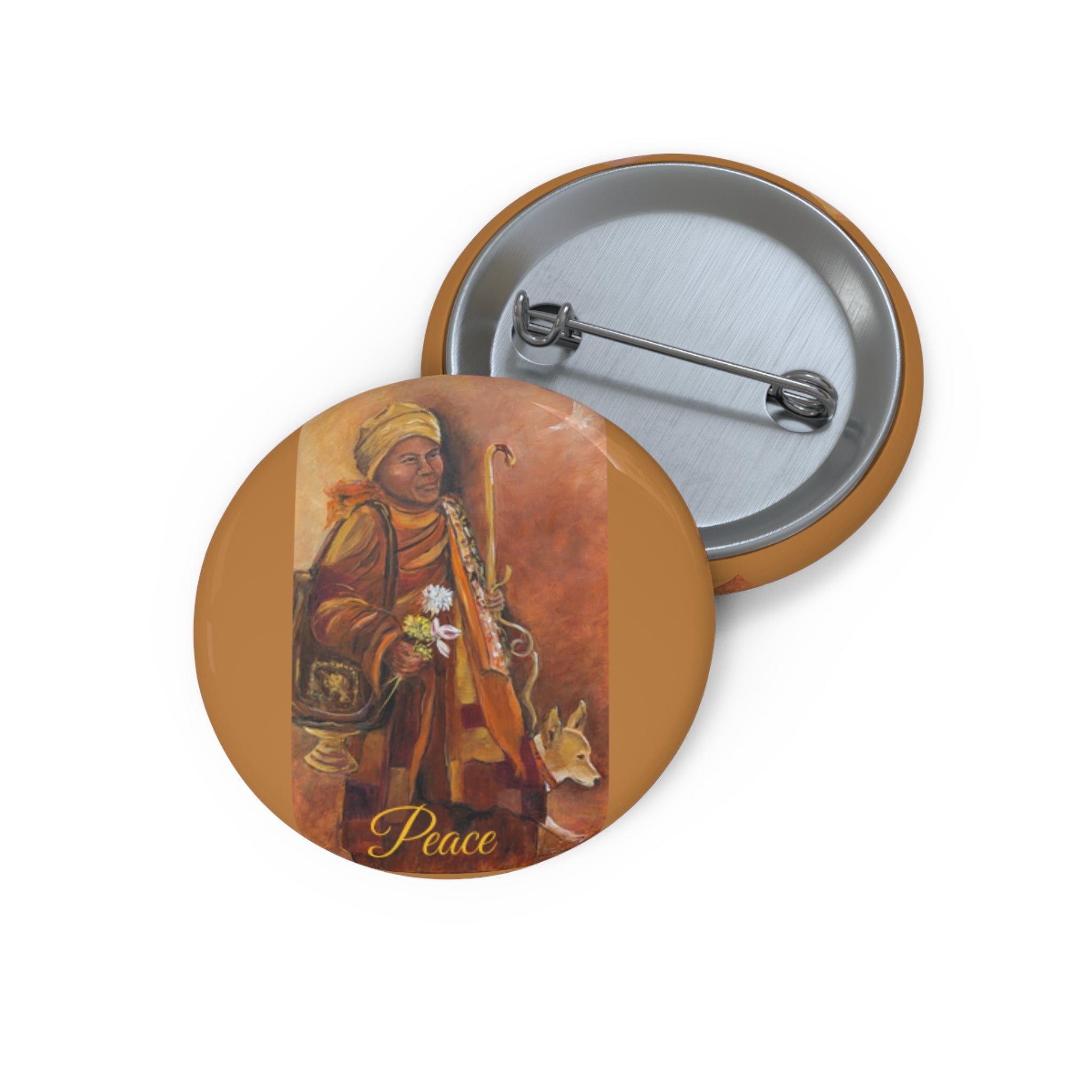 Monk's "Walk for Peace" Pin Button