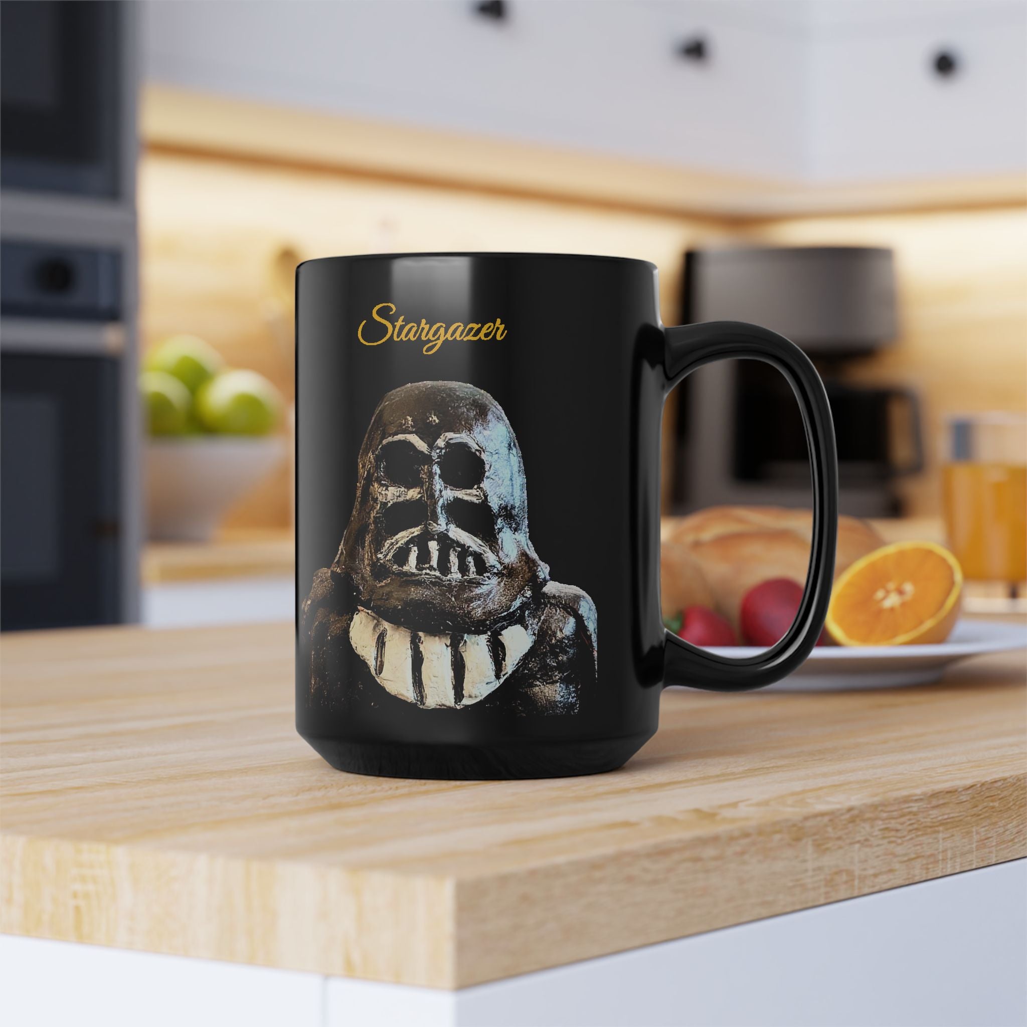 Happy Father's Day Black Mug – 'Dark Character Design (11oz & 15oz)