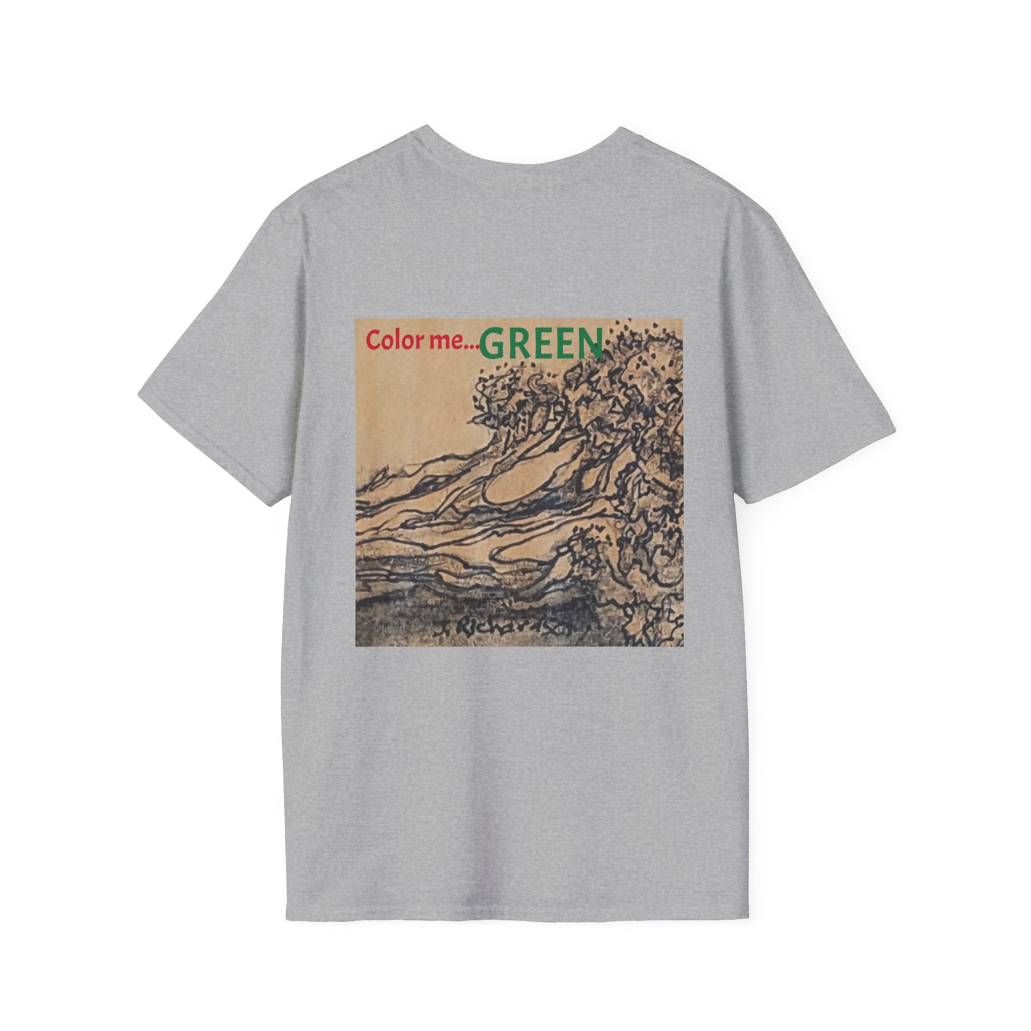 Broccoli drawing on back T-Shirt | Minimal Small Chest Logo