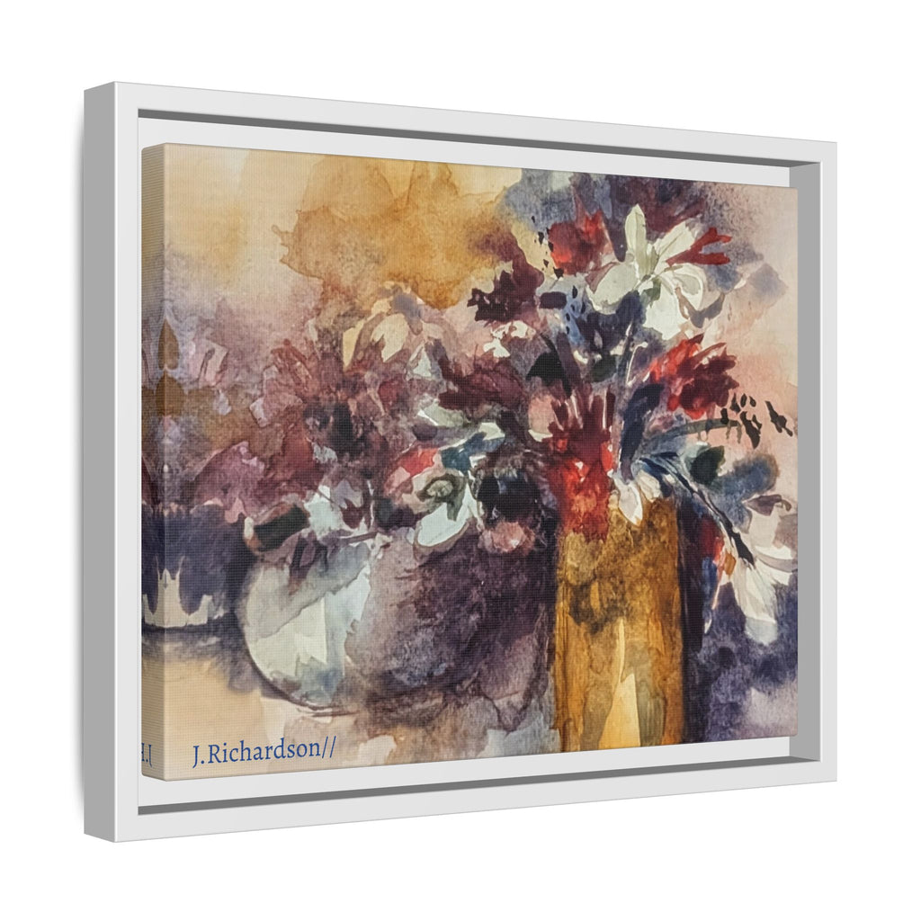 Floral still life Framed Matte Canvas Wall Art