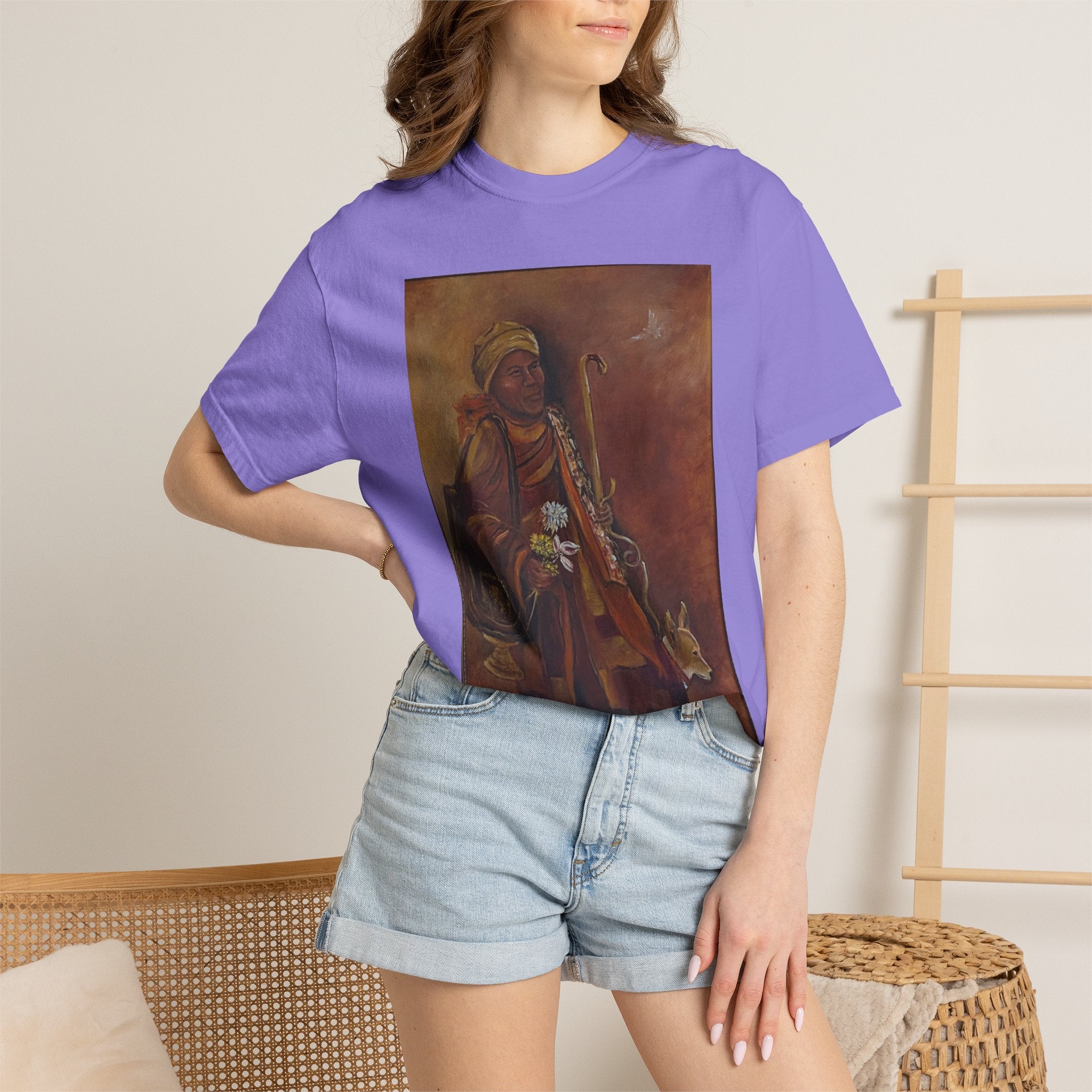 "Walk for Peace" front design,  Unisex, Garment-Dyed T-shirt