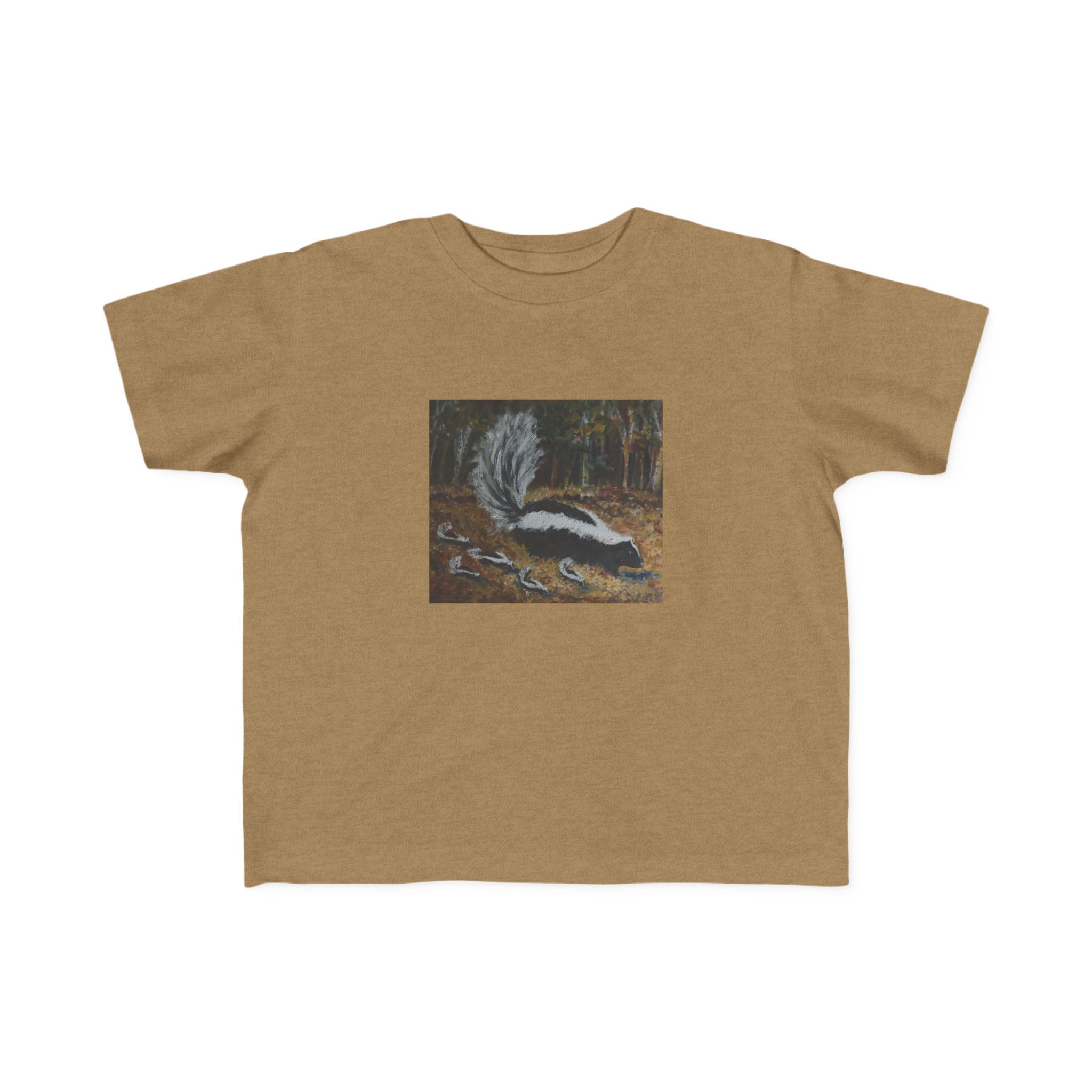 Toddler Skunk Art T‑Shirt — Cute Woodland Animal Tee for Kids