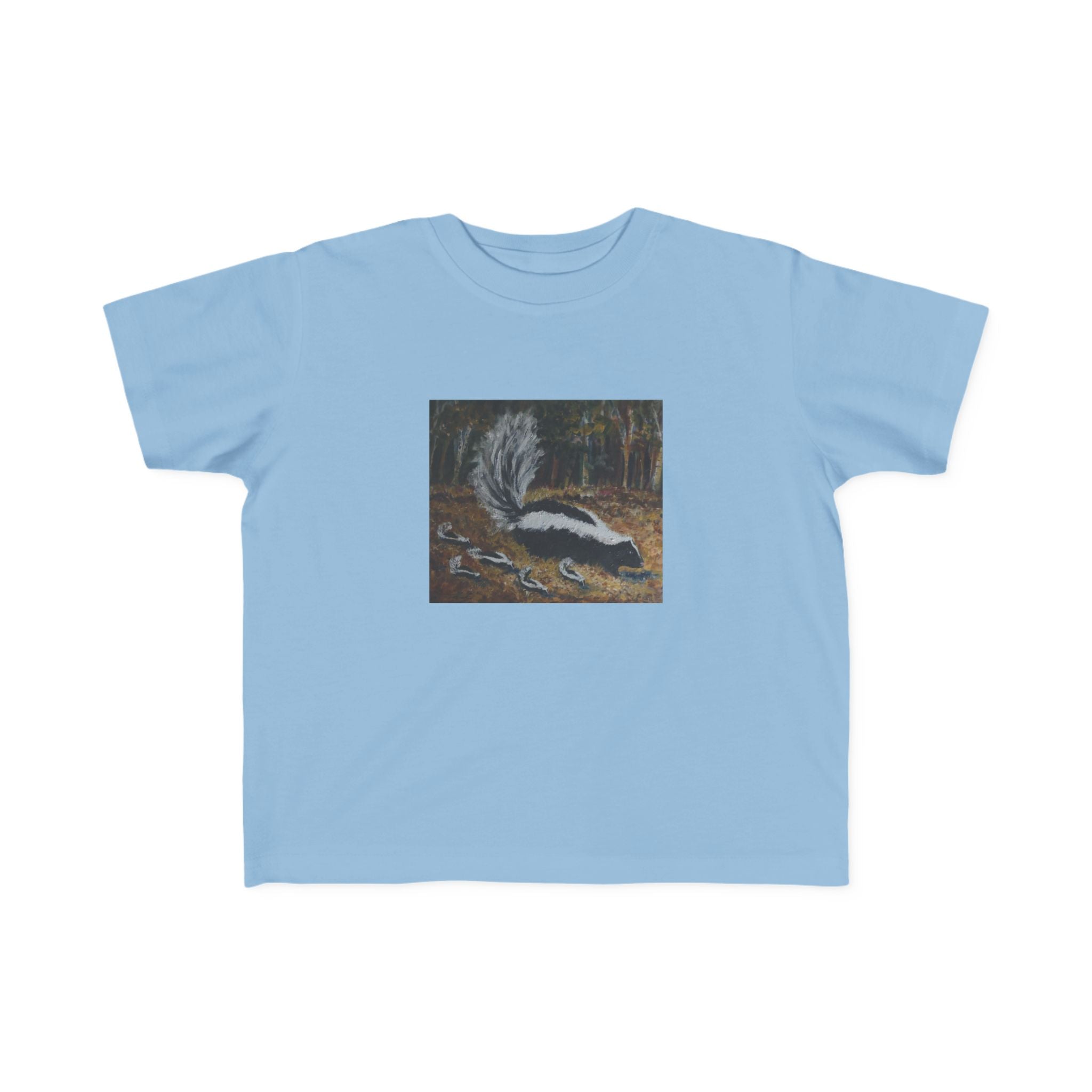 Toddler Skunk Art T‑Shirt — Cute Woodland Animal Tee for Kids