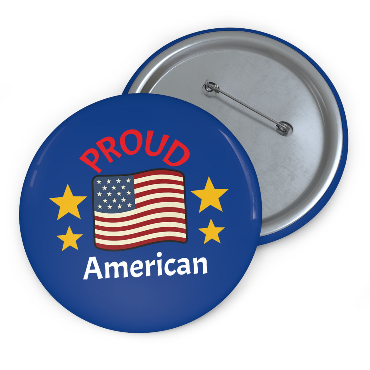 Proud American Pin Button  Badge