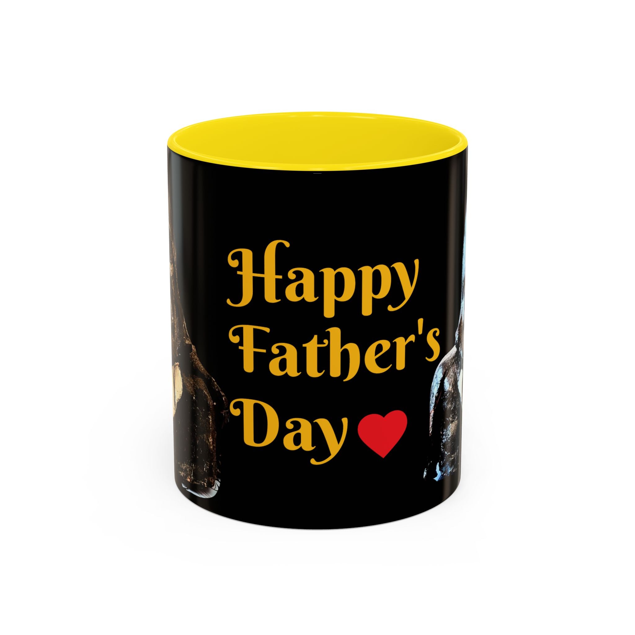 Father’s Day Coffee Mug – "Happy Father's Day" Black Accent Ceramic Mug (11/15oz)