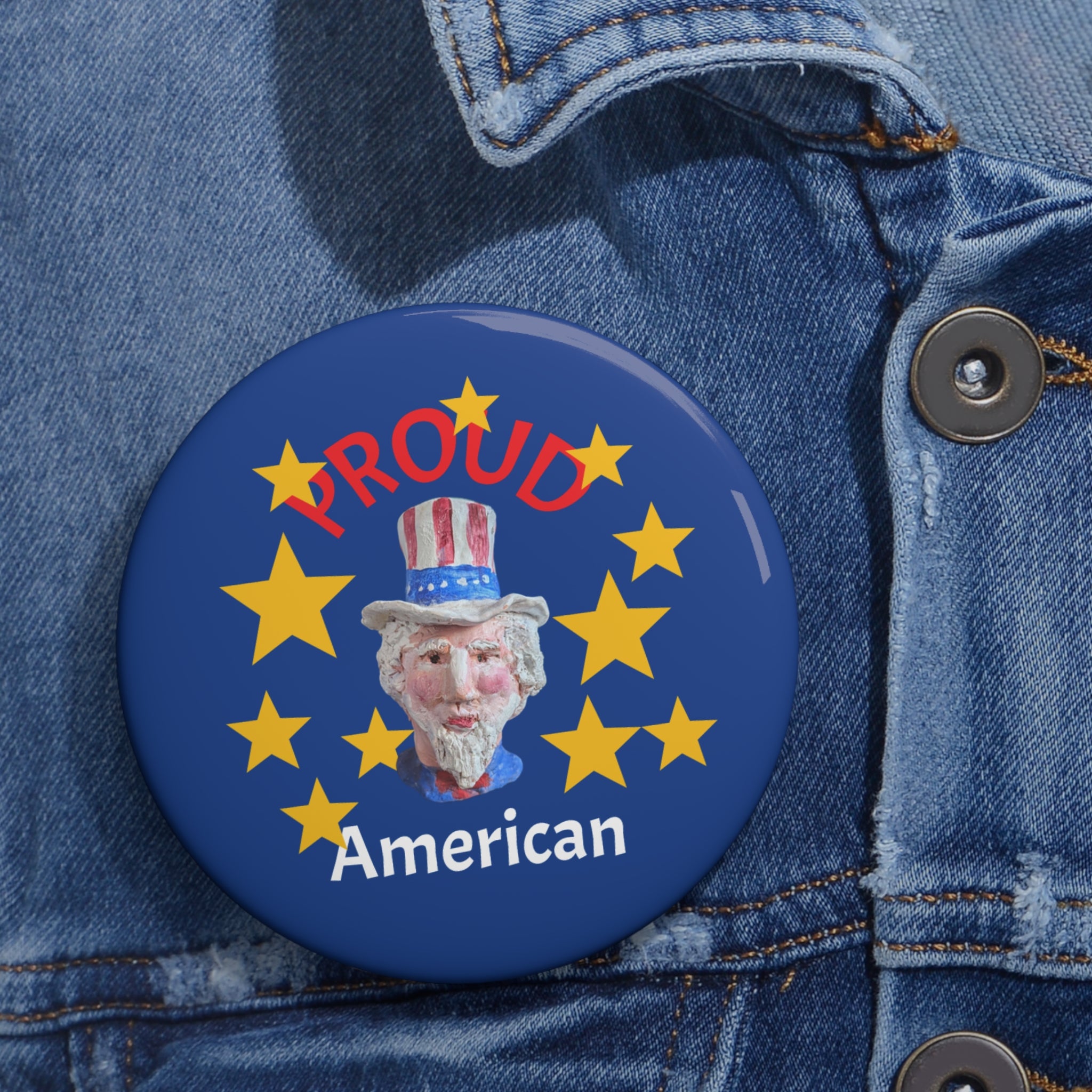 American pride Pin Button — Badge