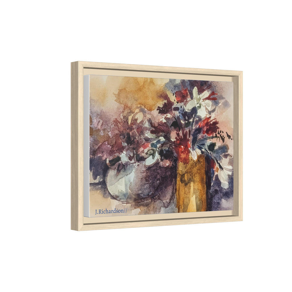 Floral still life Framed Matte Canvas Wall Art