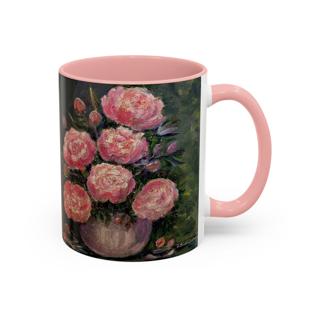 Pink Peony Bouquet Accent Coffee Mug — Chose  Interior 11/15oz
