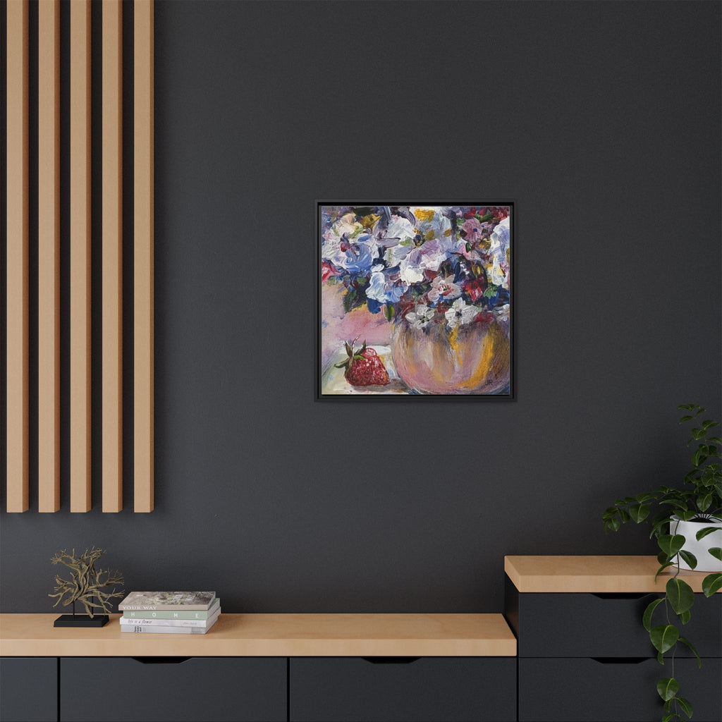 Framed Floral Still Life Matte Canvas Print